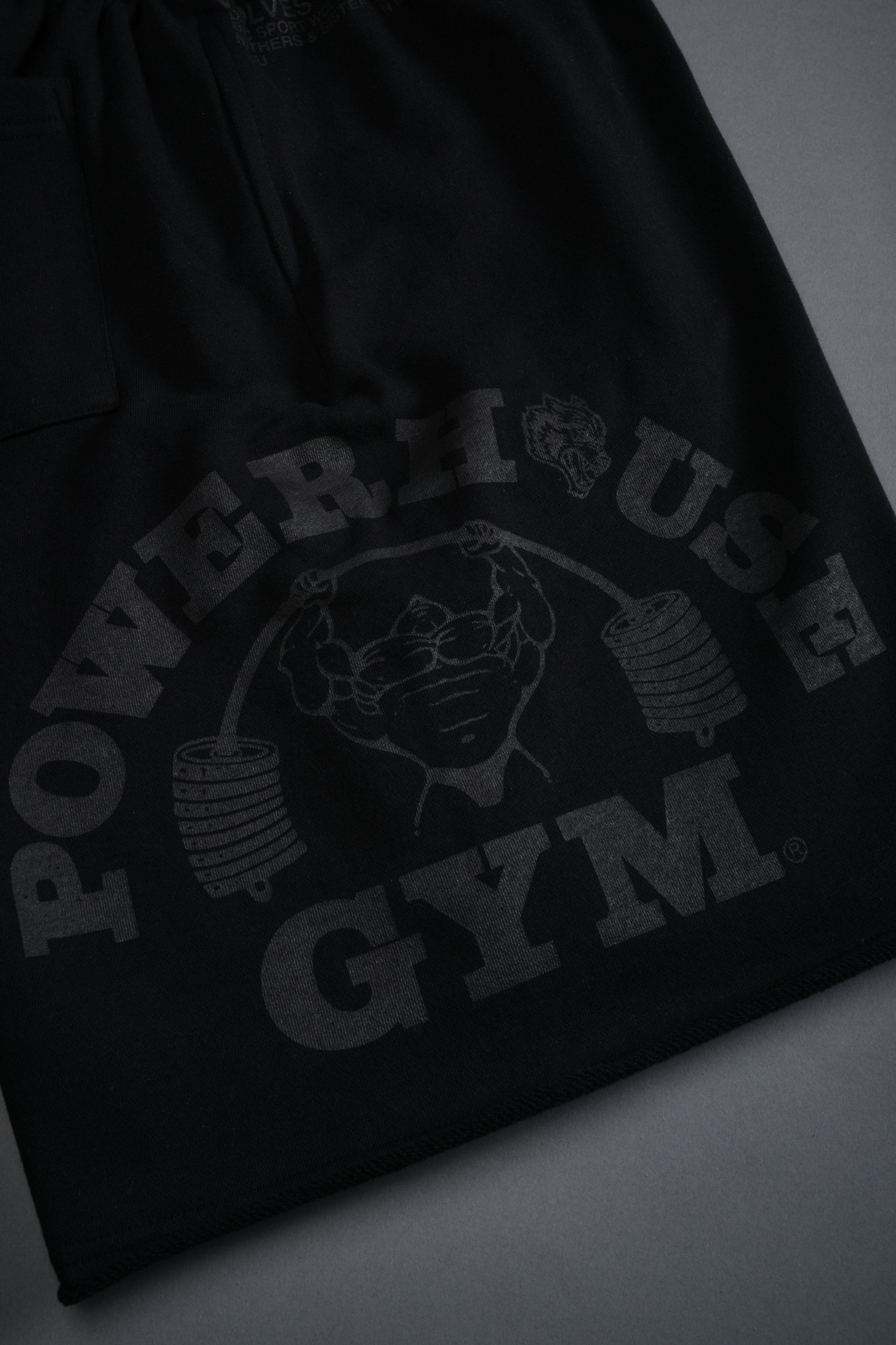 Powerhouse of the Wolves Grunge Brock Sweat Shorts in Black - Image 10