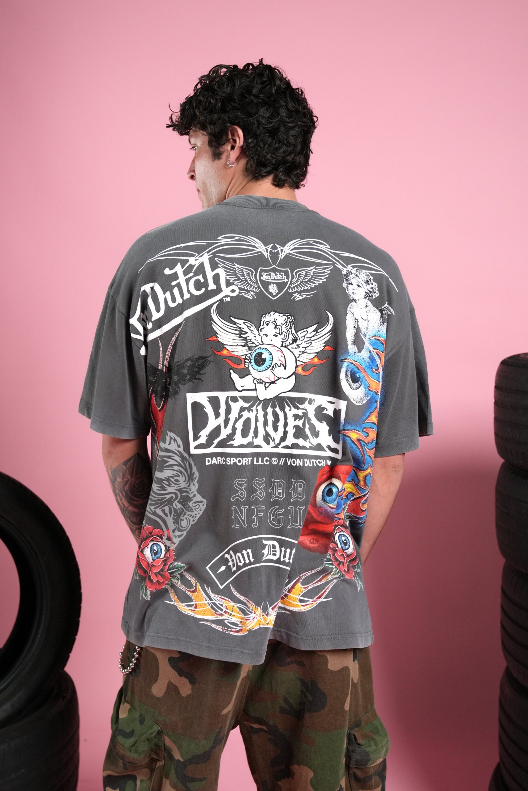 Kulture Klash V2 Premium Oversized Tee in Wolf Gray - Image 4