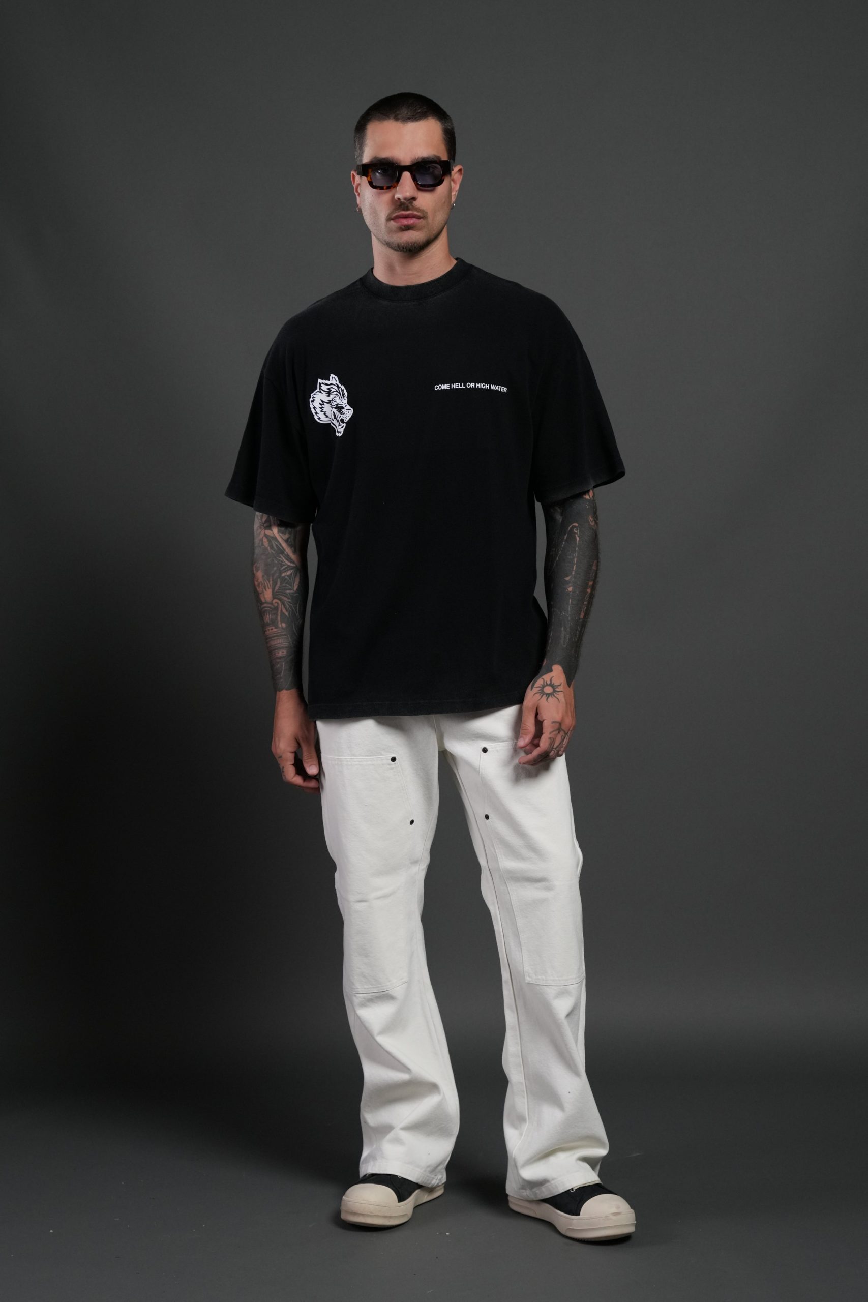 Come Hell Or High Water NFGU Premium Oversized Tee in Black - Image 5