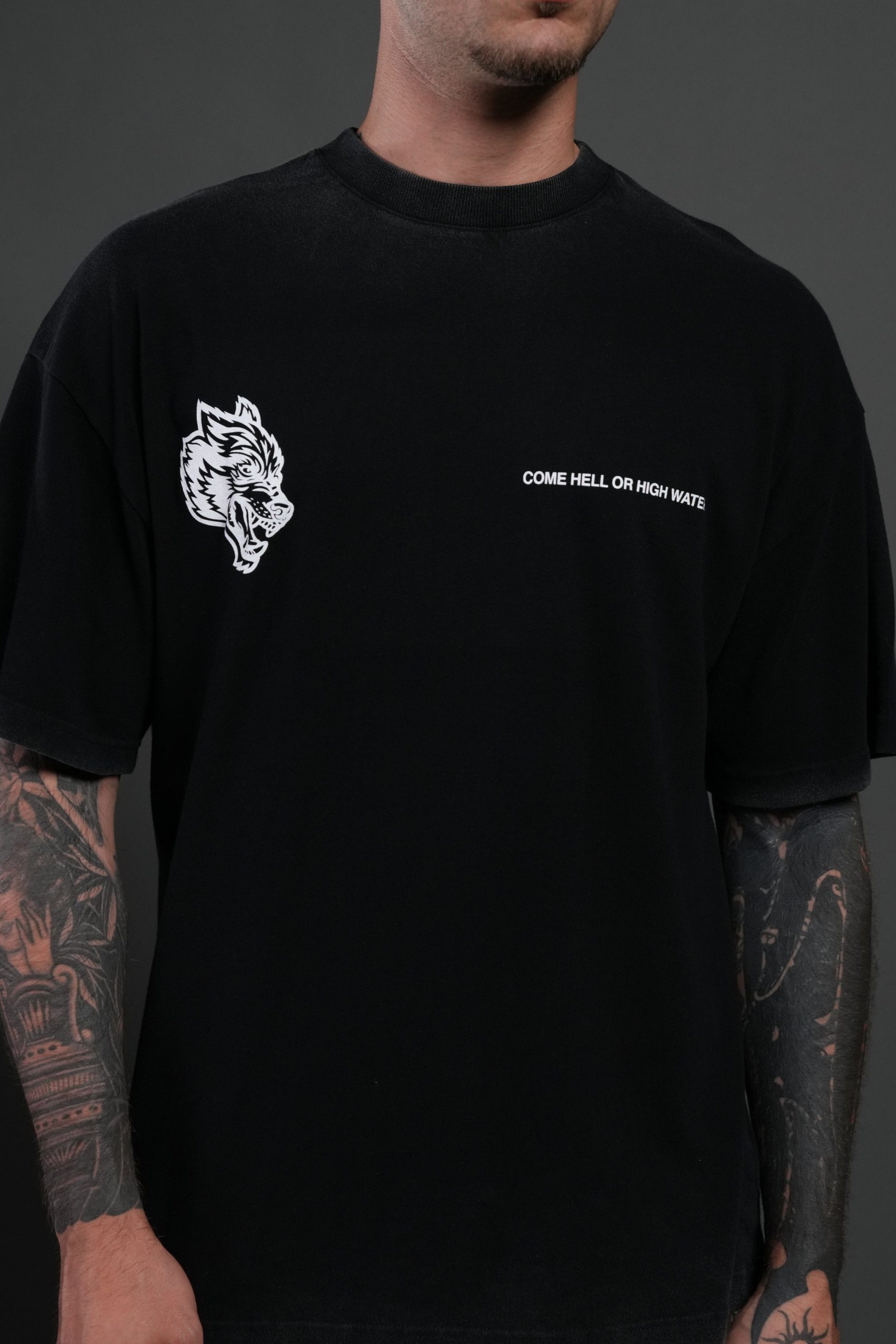 Come Hell Or High Water NFGU Premium Oversized Tee in Black - Image 7