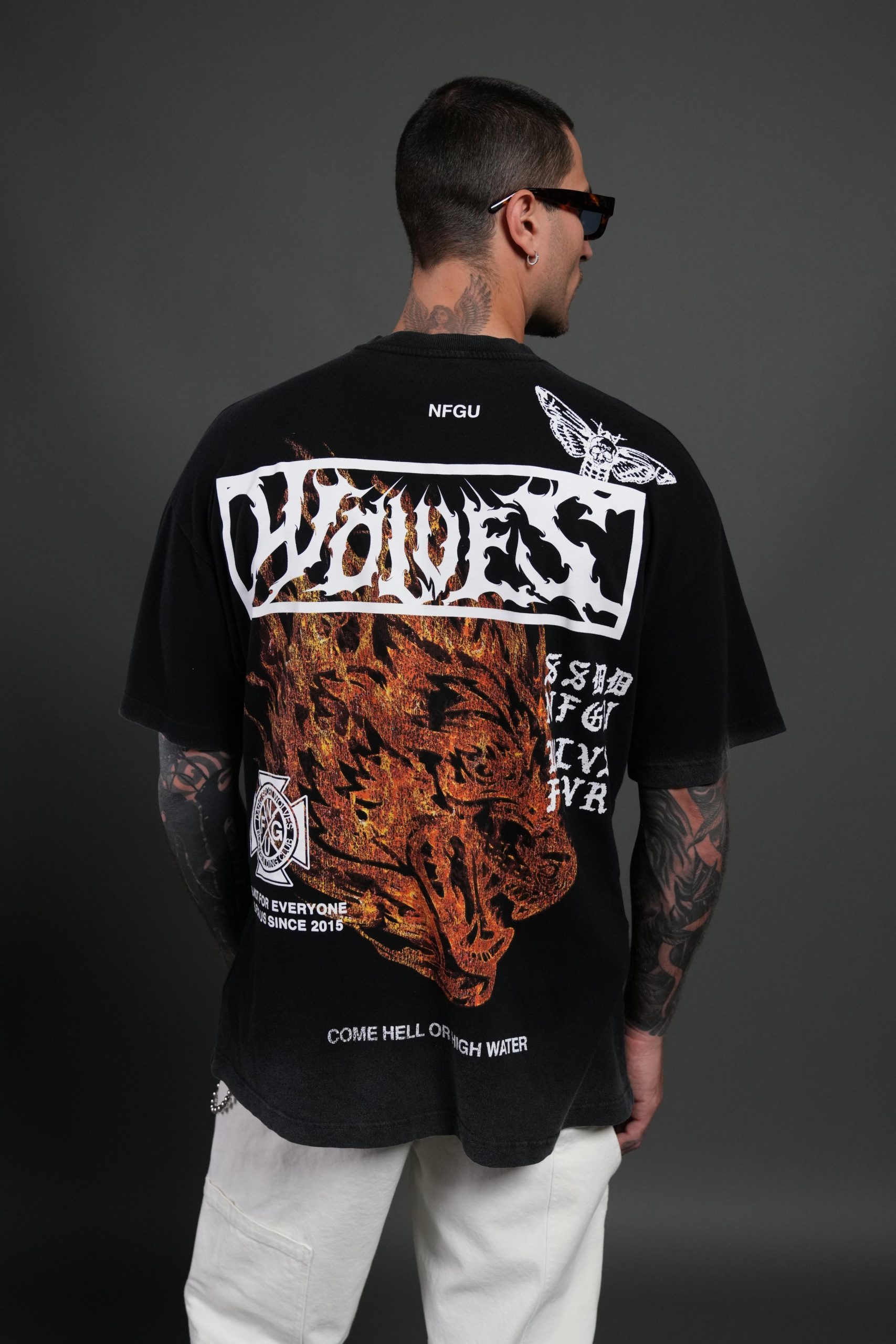 Come Hell Or High Water NFGU Premium Oversized Tee in Black - Image 4