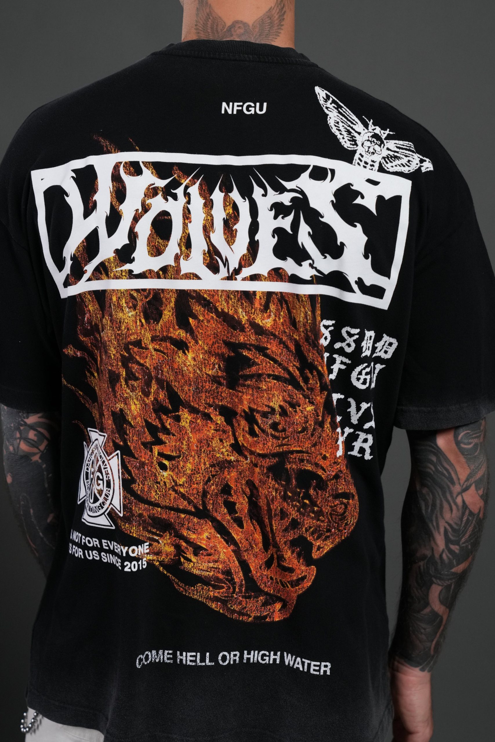 Come Hell Or High Water NFGU Premium Oversized Tee in Black - Image 8