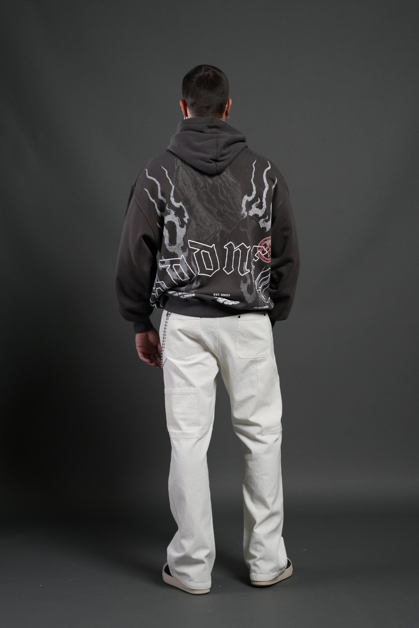 Our Sacrifice Pierce Hoodie in Darc Brown Drift Wash - Image 6
