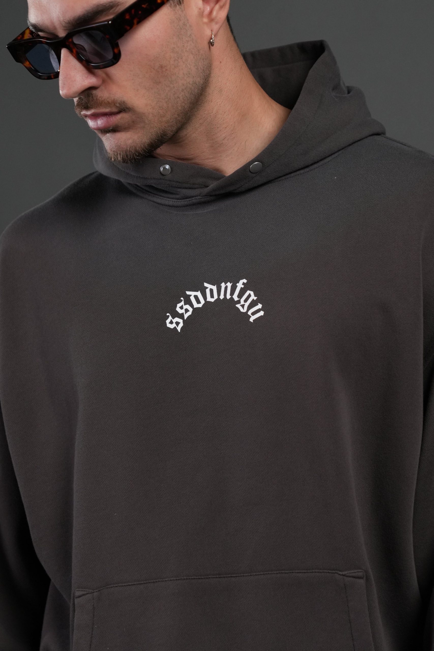 Our Sacrifice Pierce Hoodie in Darc Brown Drift Wash - Image 7