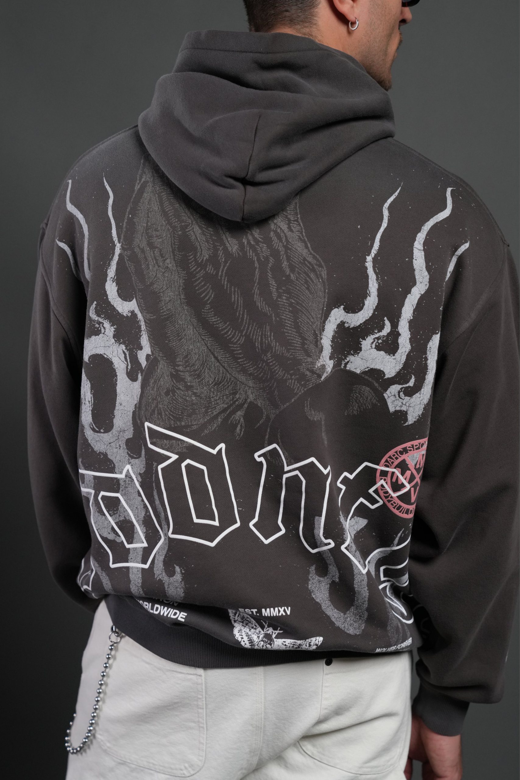 Our Sacrifice Pierce Hoodie in Darc Brown Drift Wash - Image 8