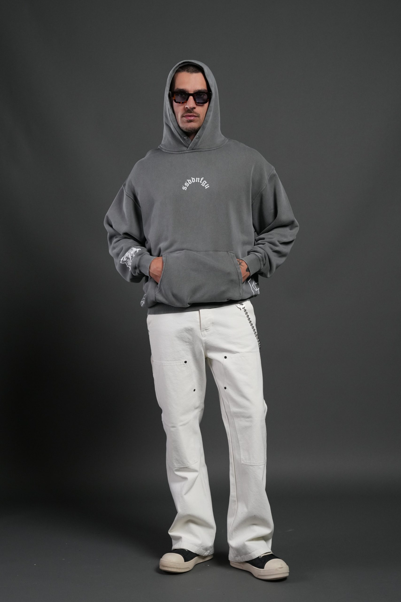 Our Sacrifice Pierce Hoodie in Slate Gray - Image 5