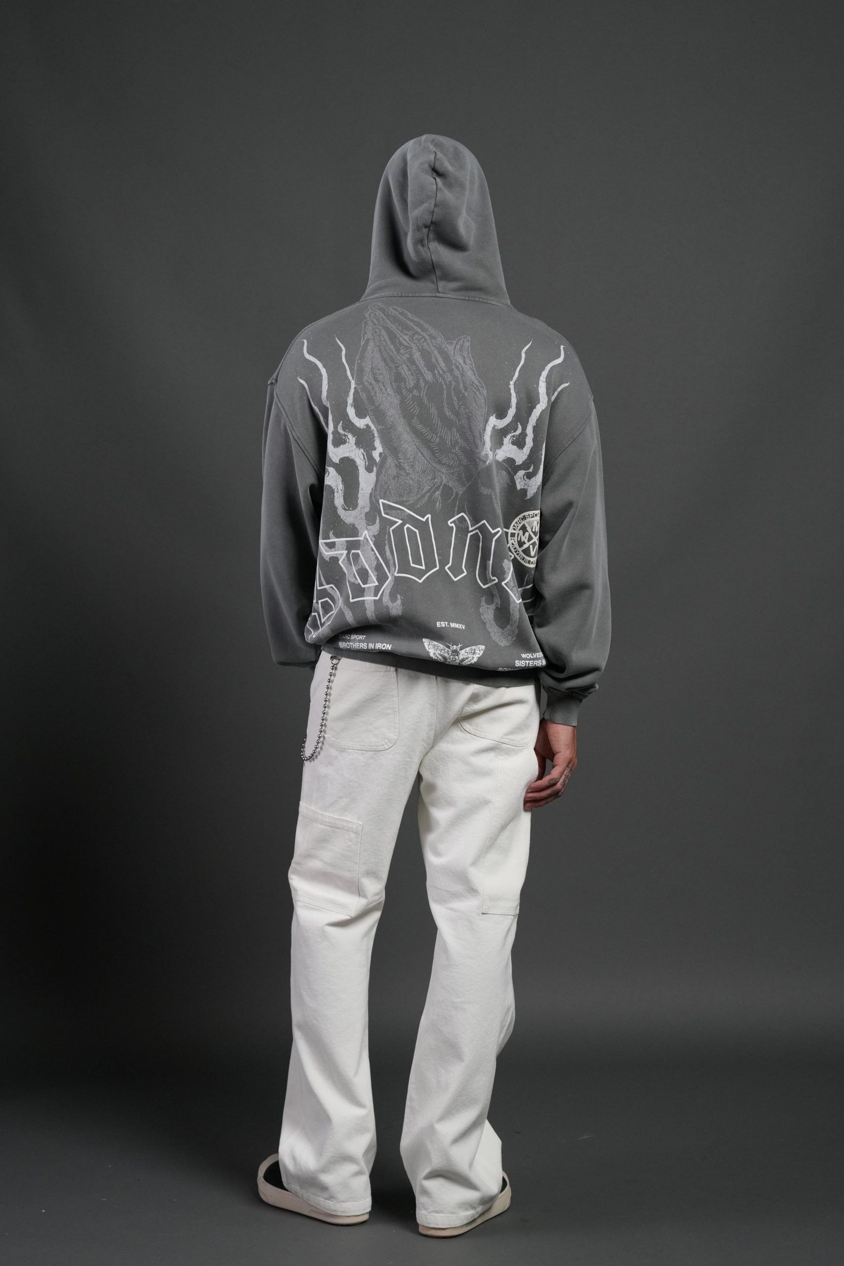Our Sacrifice Pierce Hoodie in Slate Gray - Image 6