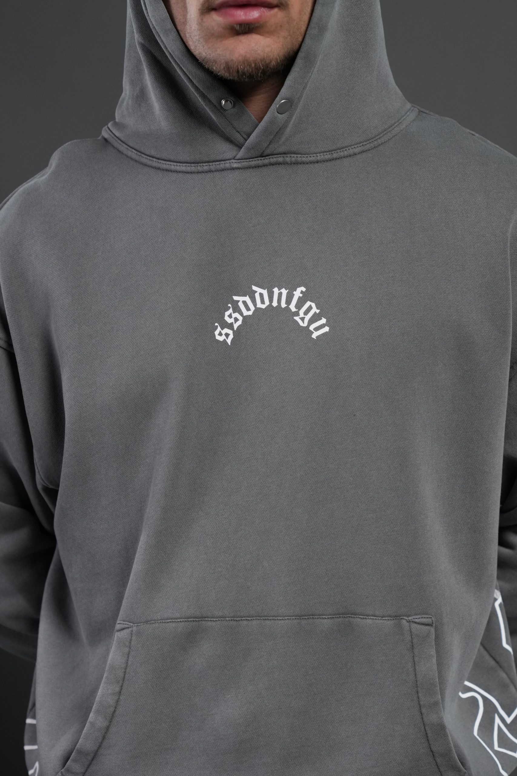 Our Sacrifice Pierce Hoodie in Slate Gray - Image 7