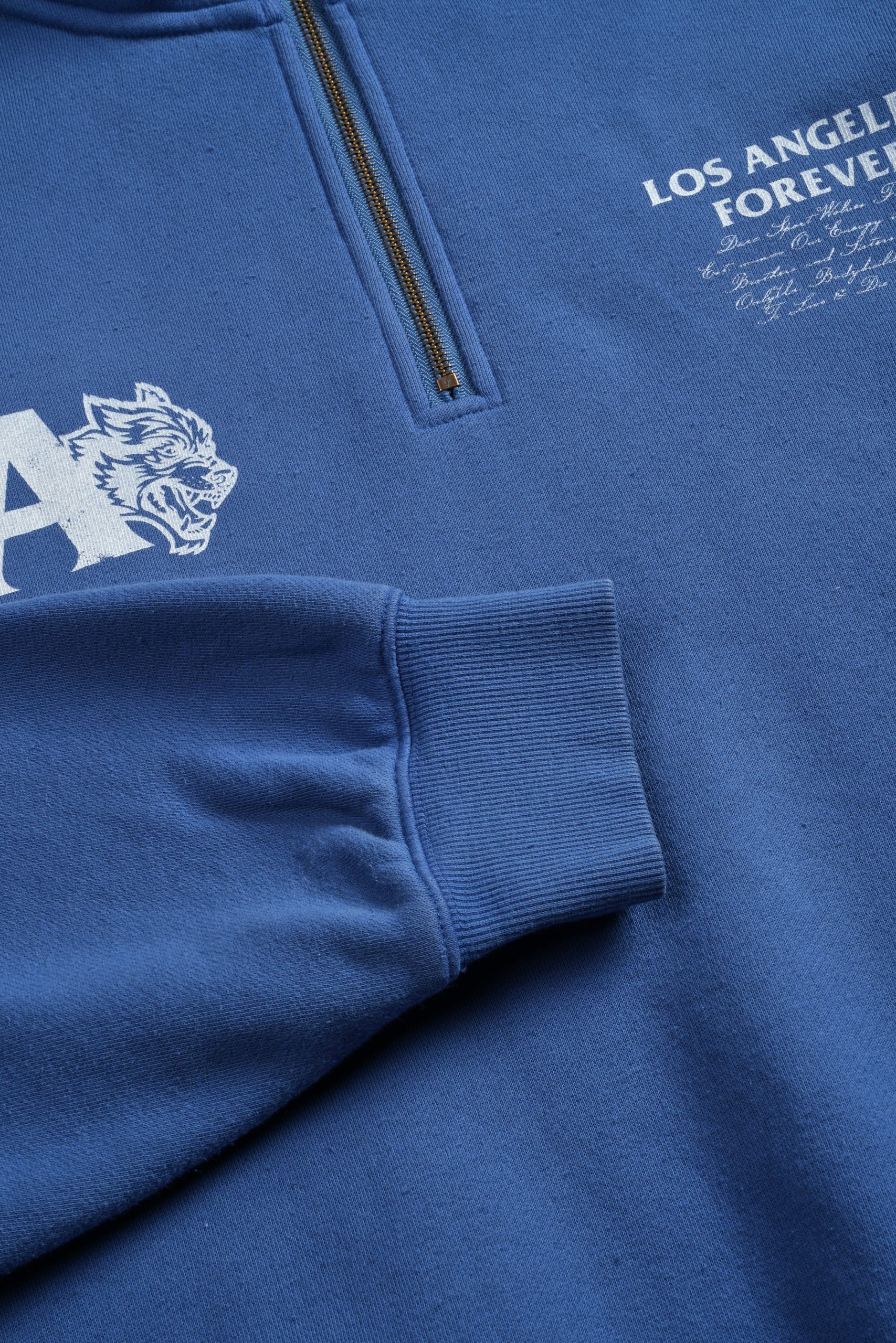 La Wolves V2 Duke 1/4 Zip Mock Neck in La Blue - Image 8