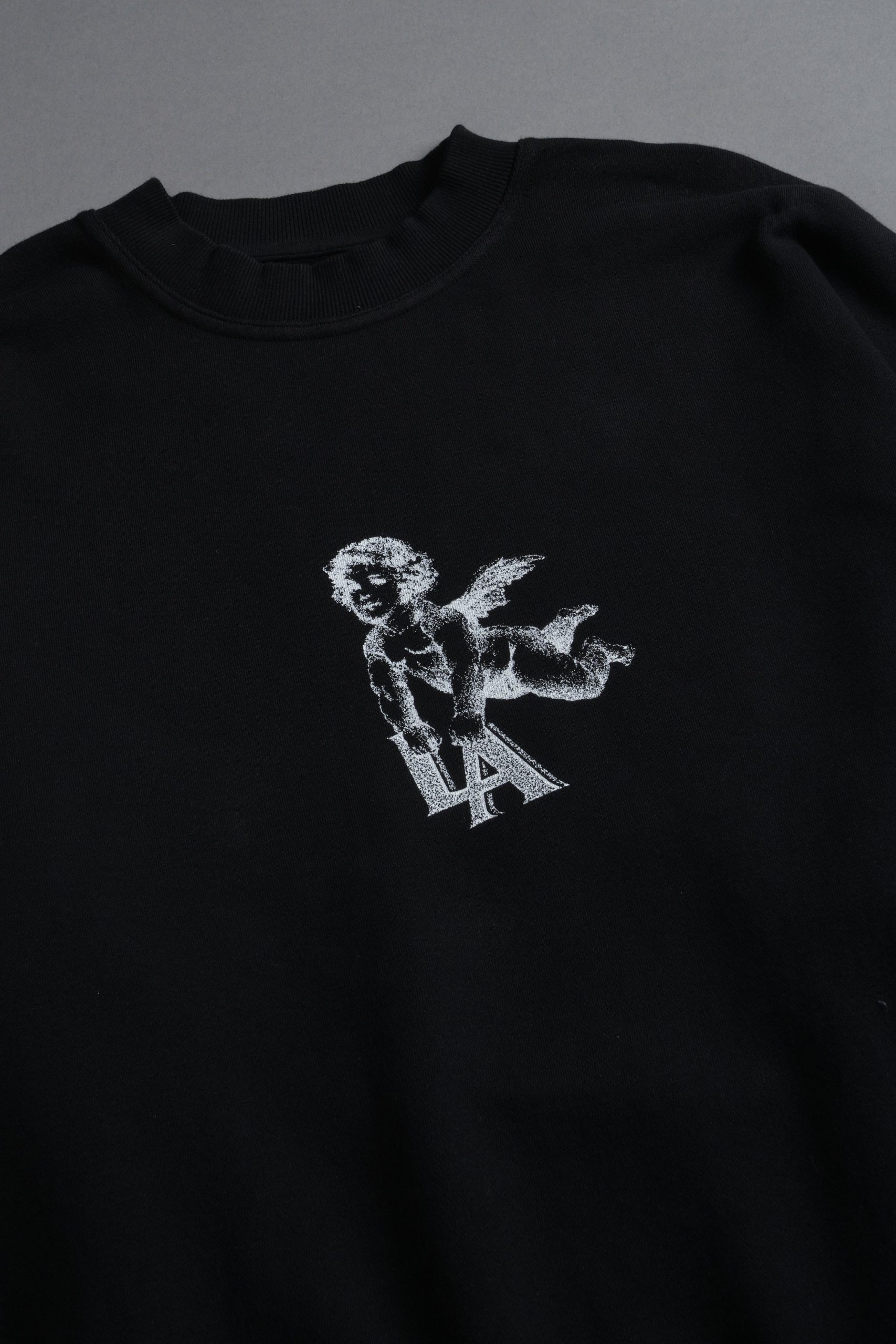 La Cherub London Crewneck in Black - Image 9
