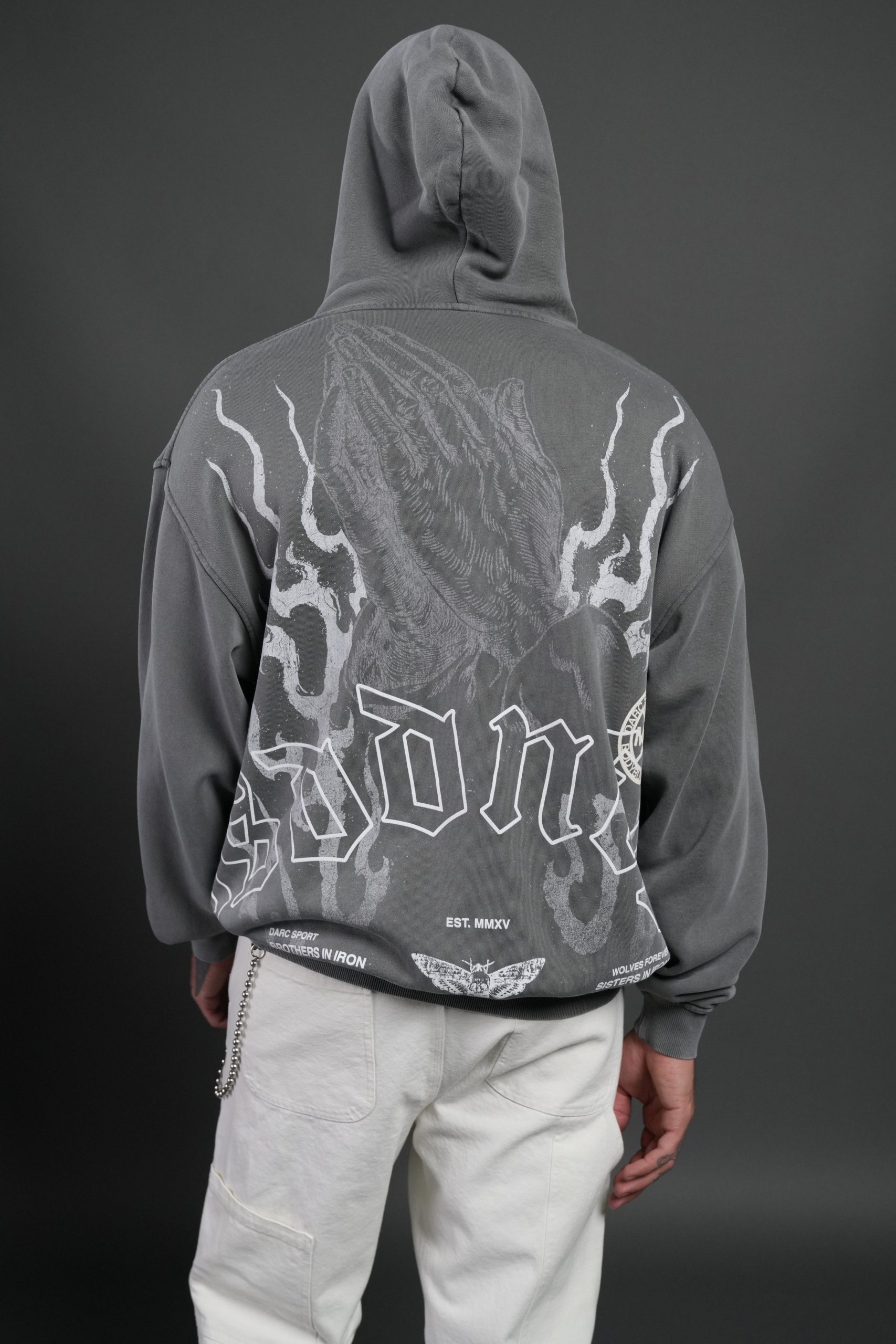 Our Sacrifice Pierce Hoodie in Slate Gray - Image 4