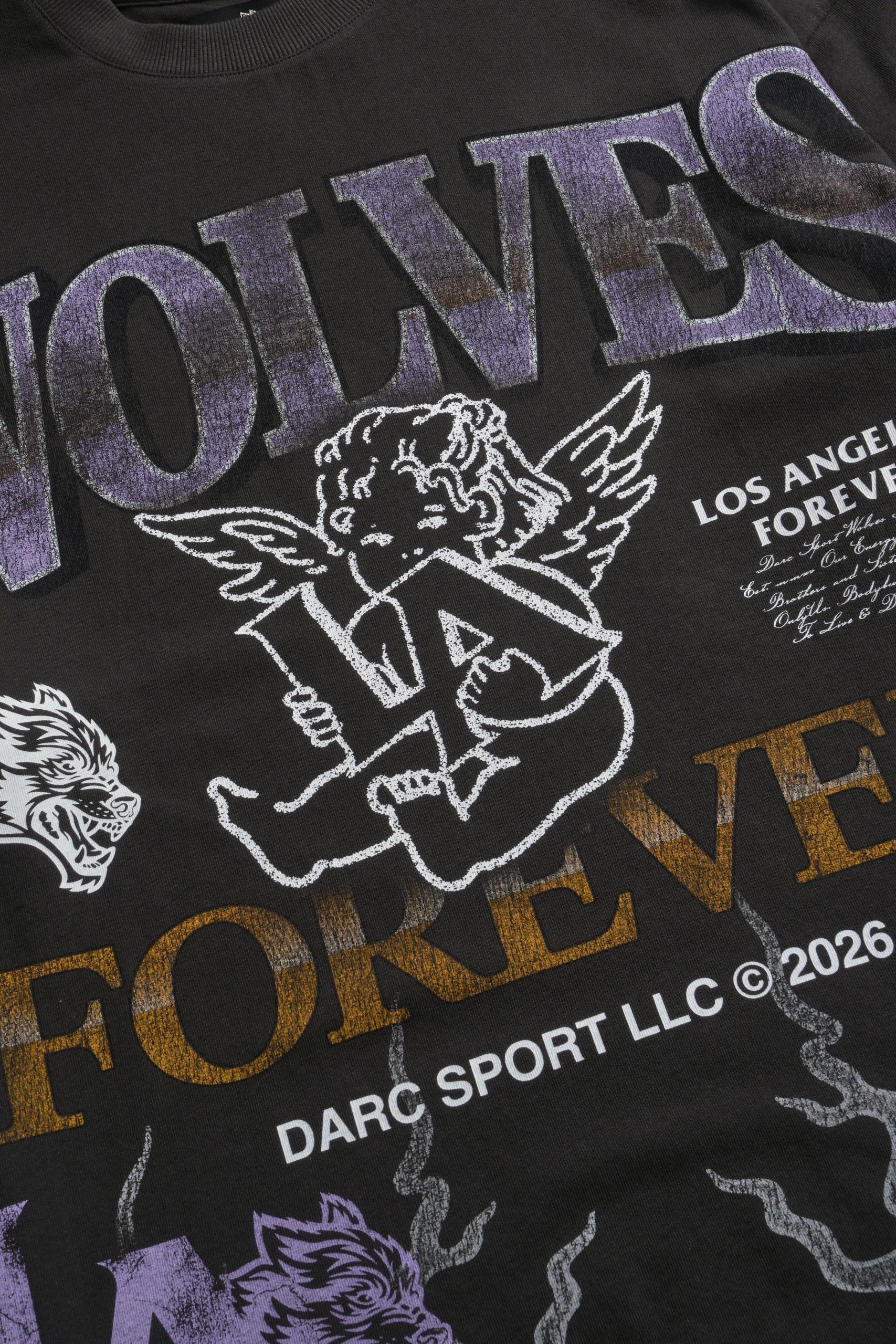 La Heritage Premium Oversized Tee in Wolf Gray - Image 17