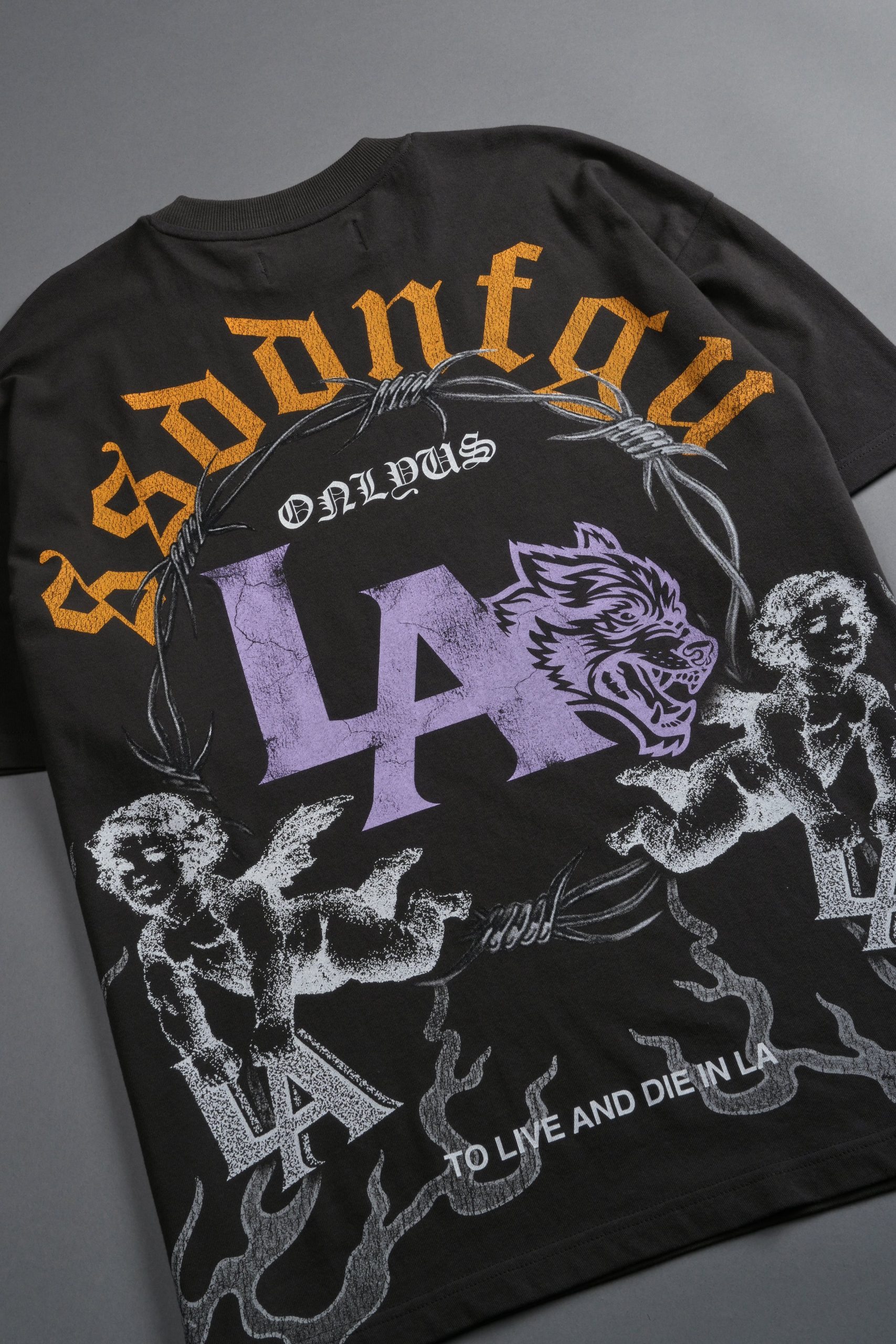 La Heritage Premium Oversized Tee in Wolf Gray - Image 18