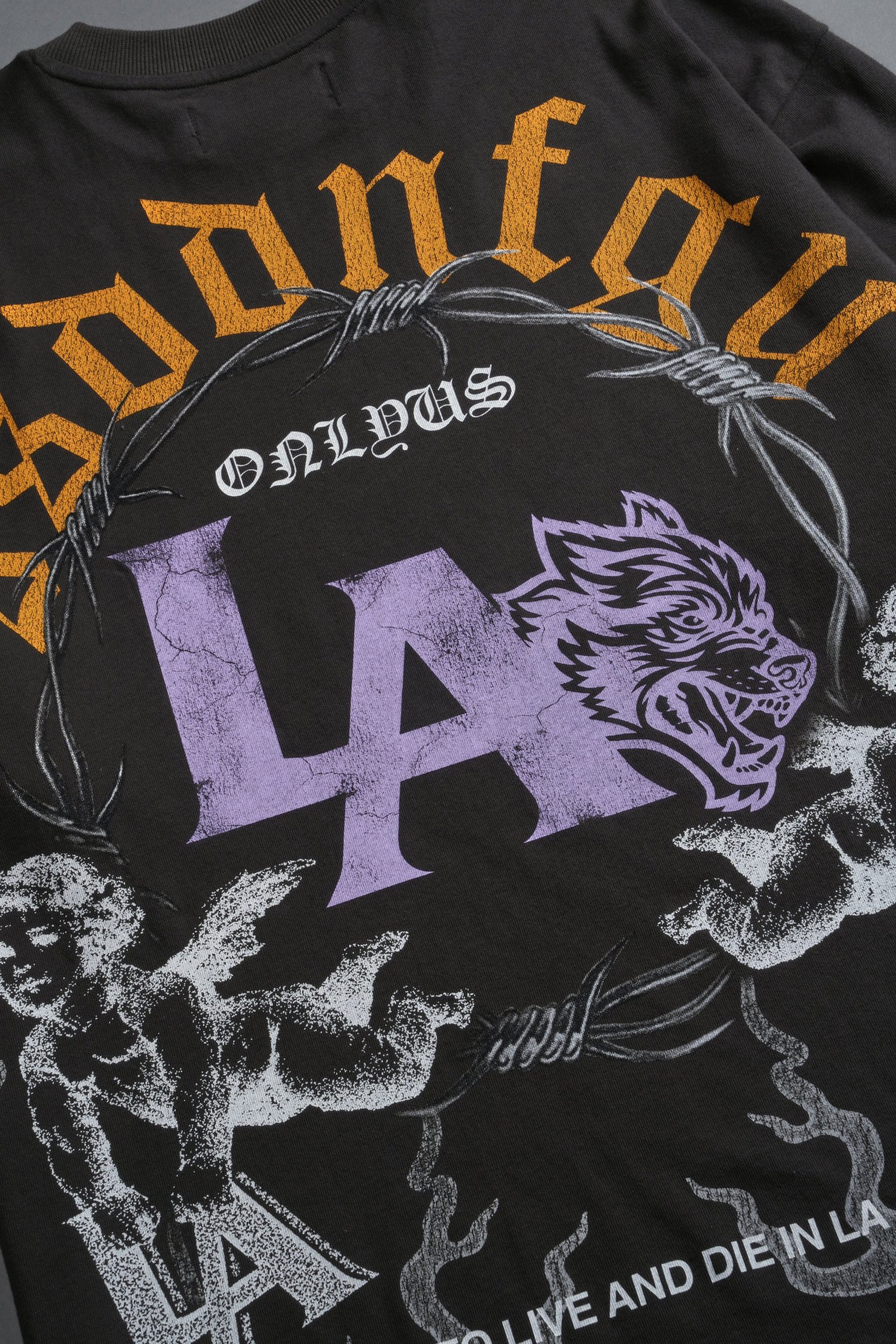 La Heritage Premium Oversized Tee in Wolf Gray - Image 19