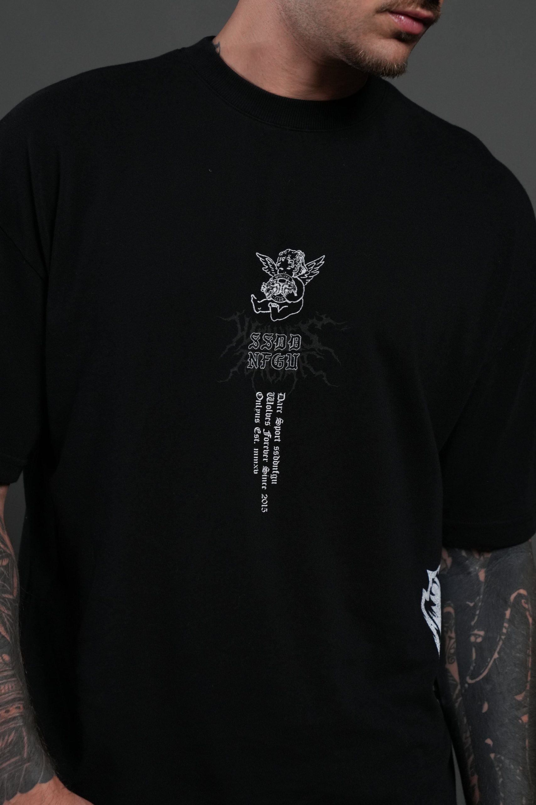 No Weapon Hesh Premium Oversized Tee in Black - Image 7