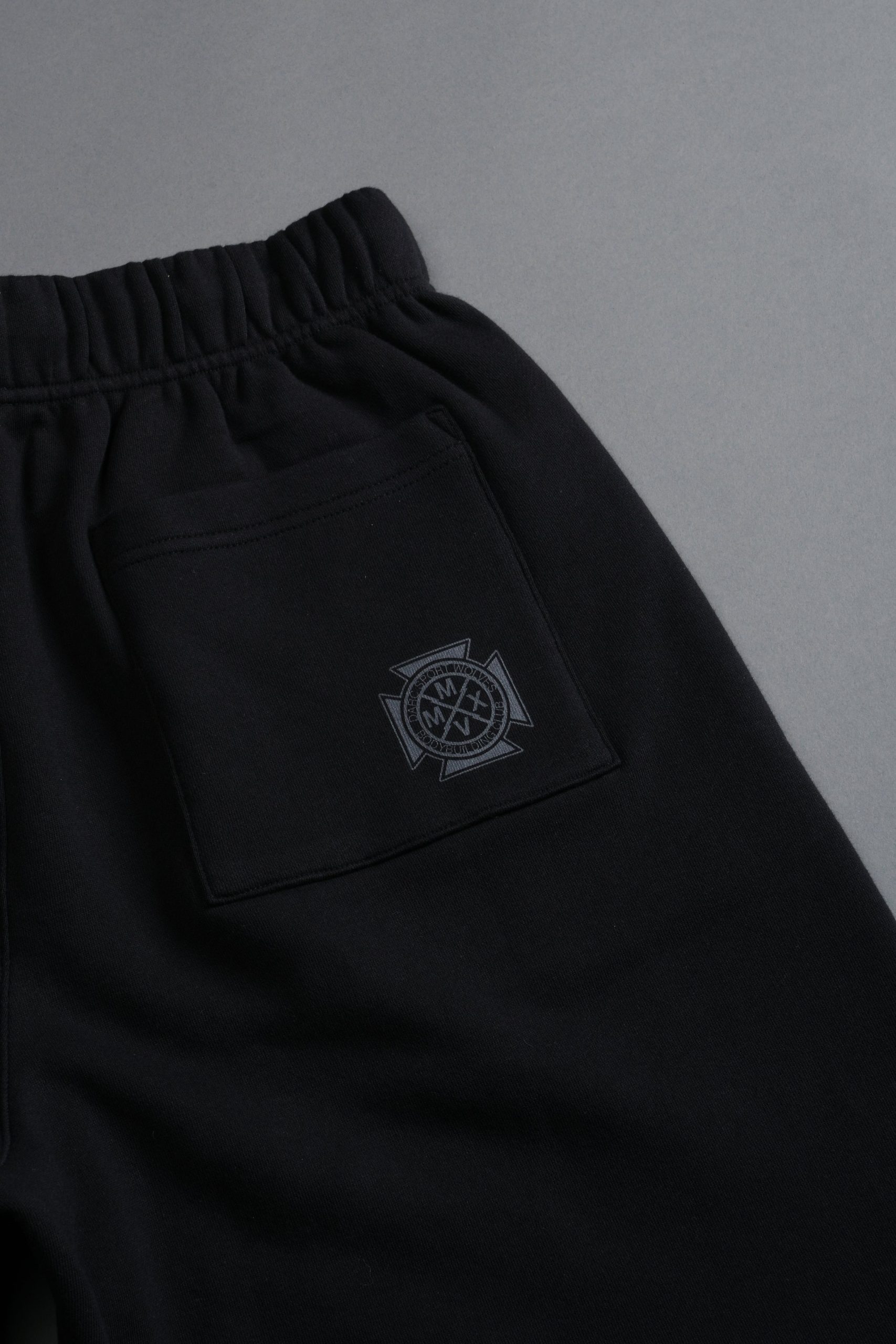 Homage To La Raw Hem Oversized Post Lounge Sweat Shorts in Black - Image 8