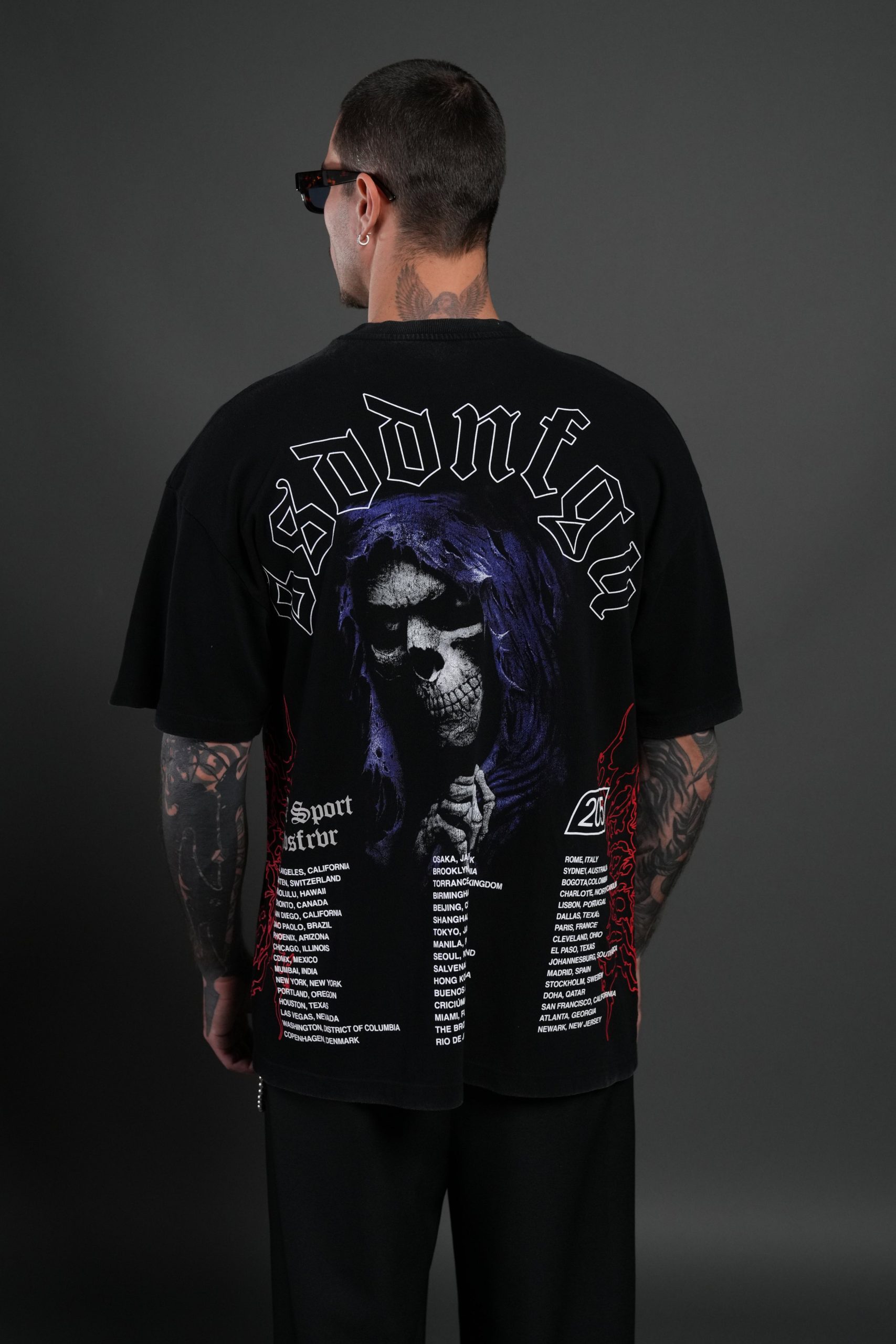 Reaper Tour Premium Oversized Tee in Black - Image 4