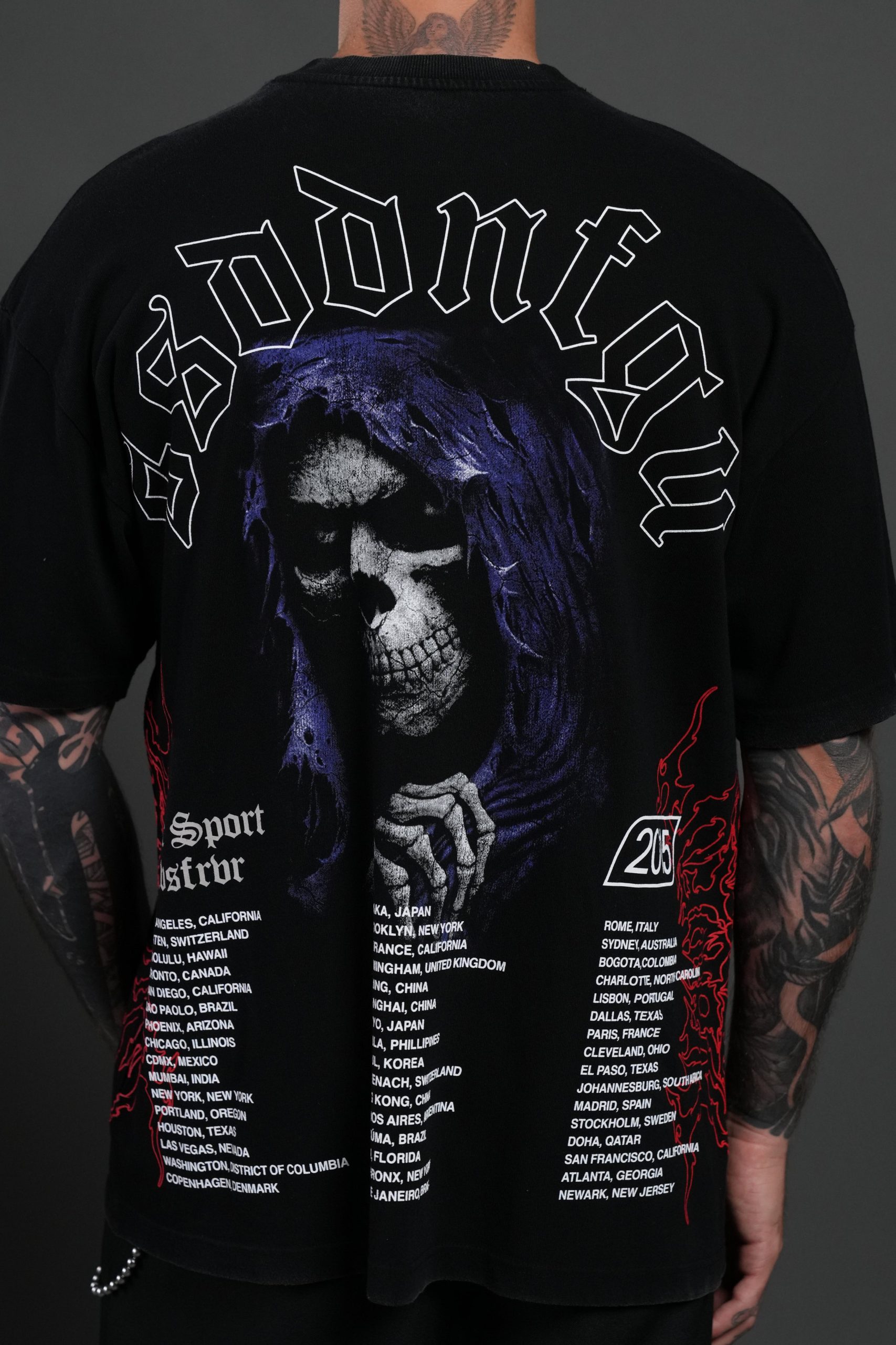 Reaper Tour Premium Oversized Tee in Black - Image 8
