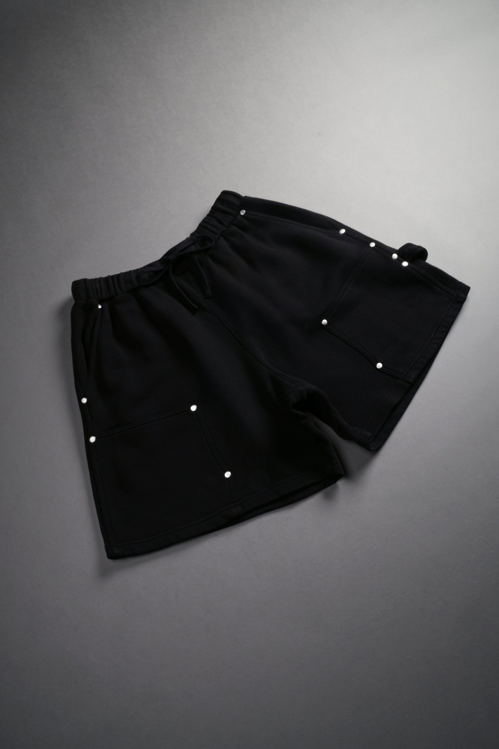 NFGU Forever Rivet Fleece Shorts in Black - Image 4