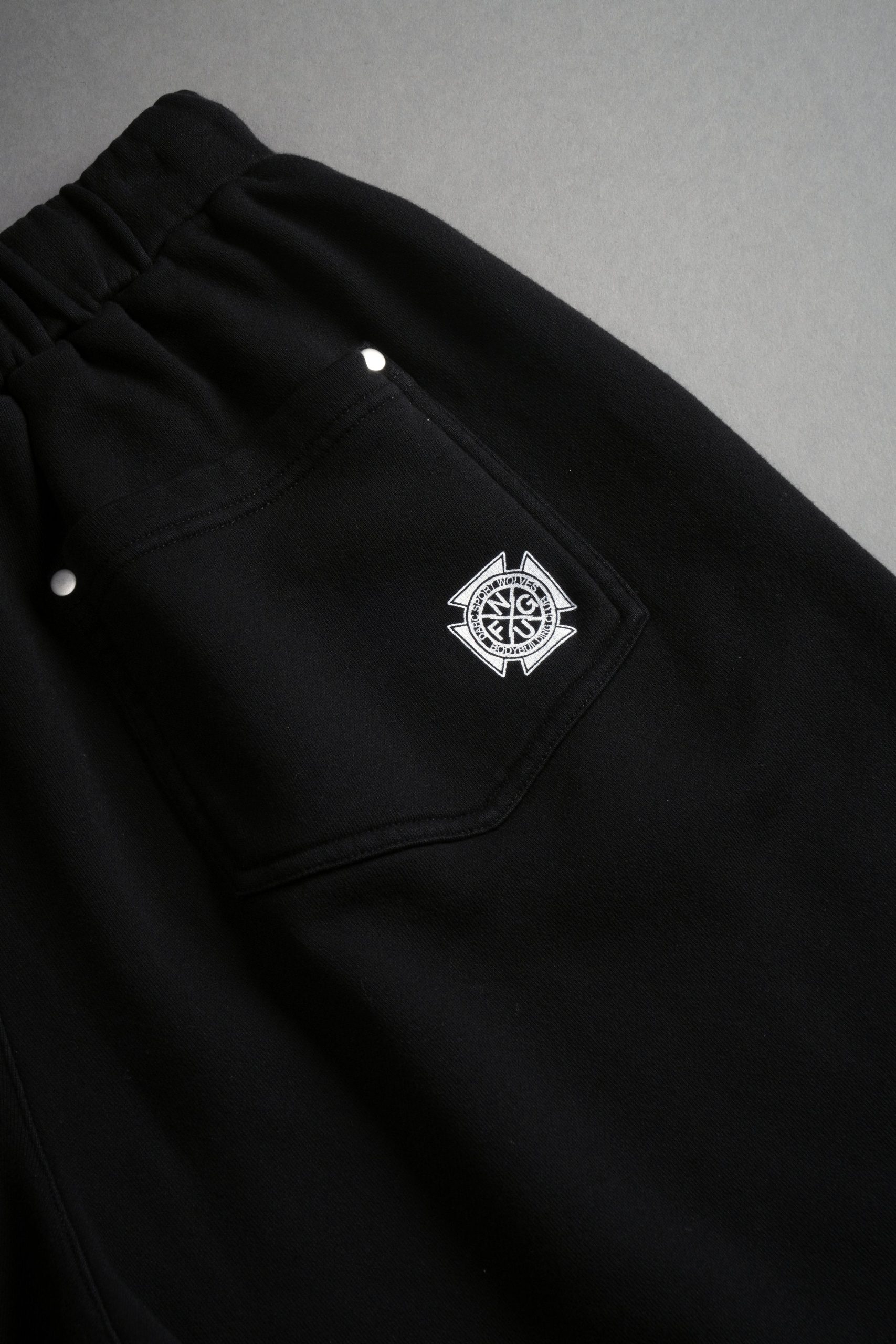 NFGU Forever Rivet Fleece Shorts in Black - Image 6