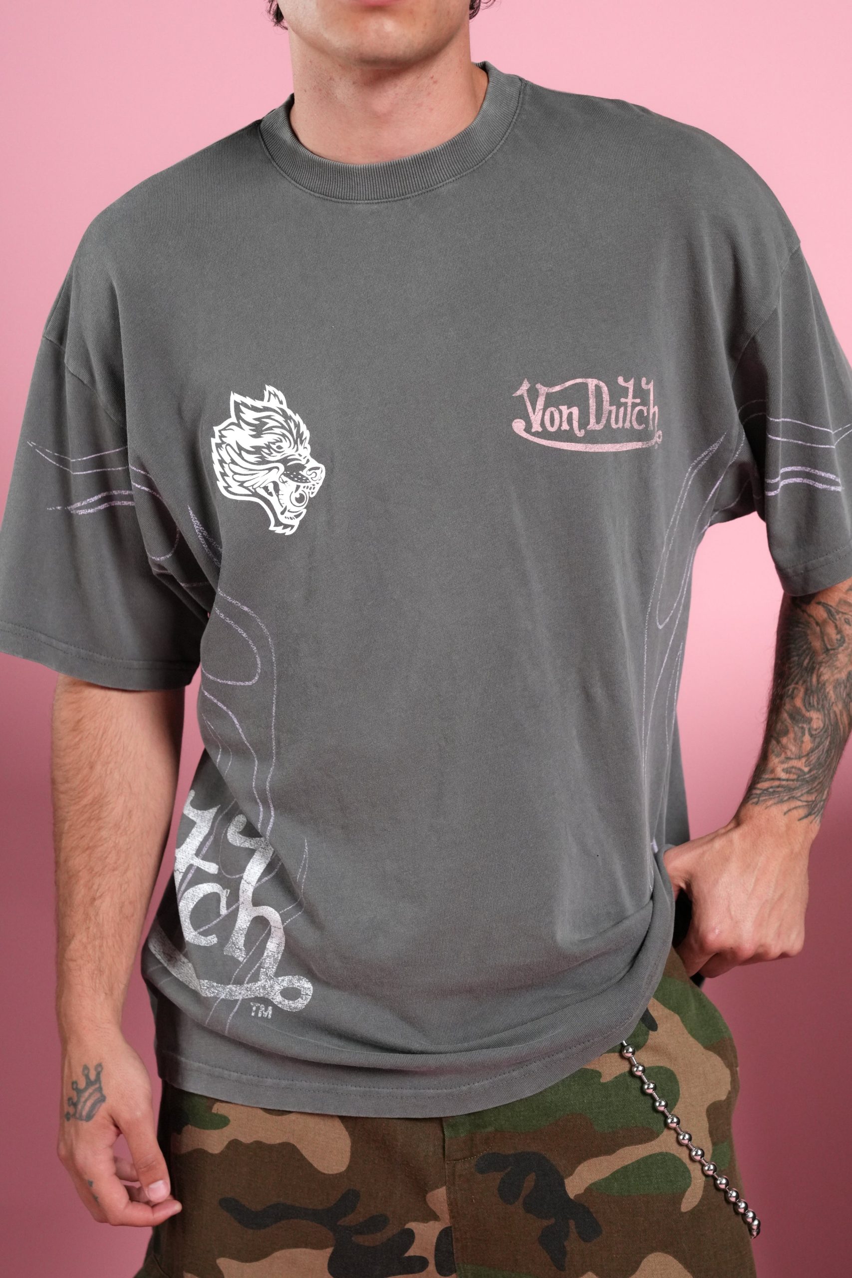 Darc Omen Side-By-Side Series Premium Tee in Slate Gray - Image 7