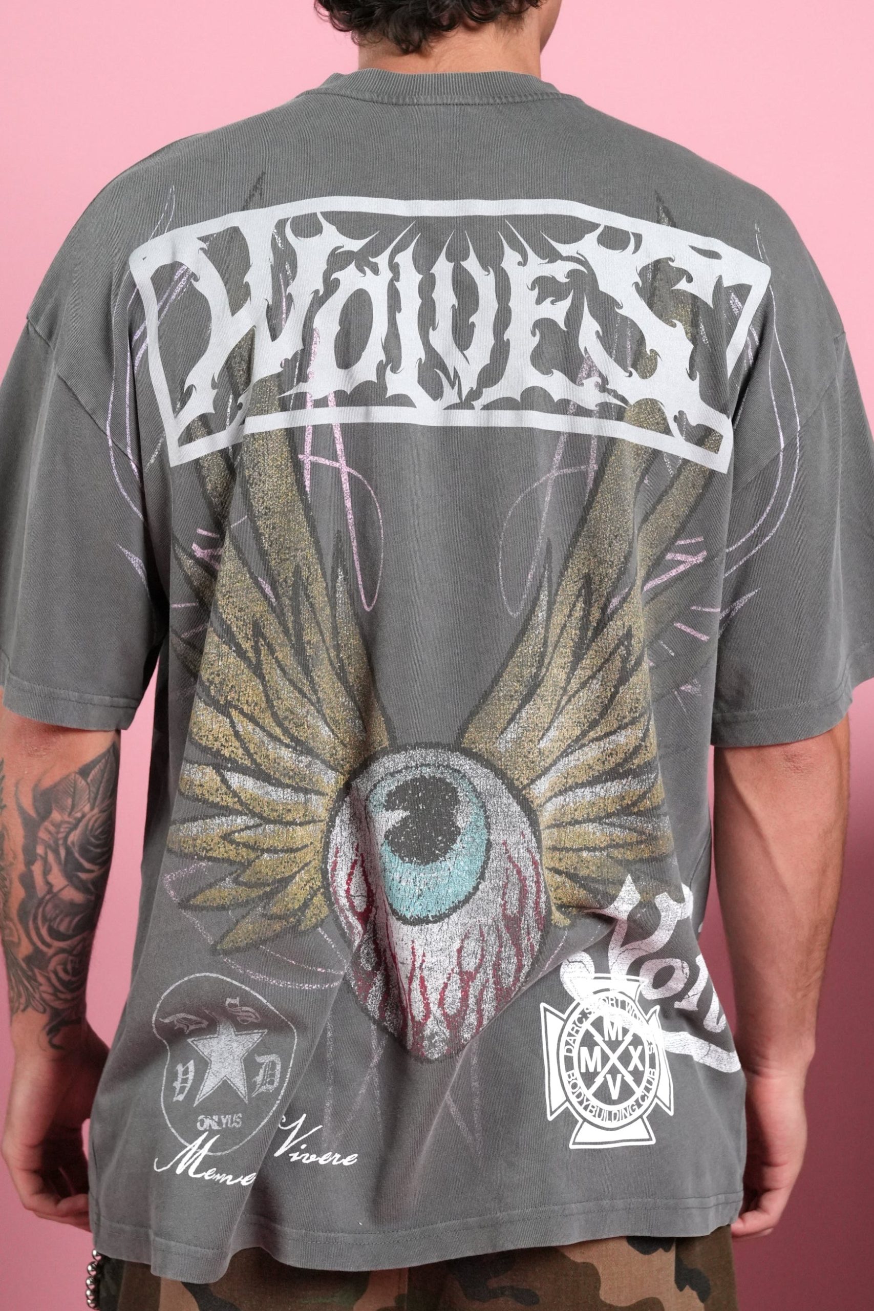 Darc Omen Side-By-Side Series Premium Tee in Slate Gray - Image 8