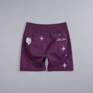 Darc Script Everson Seamless Training Shorts in Plum Starry Night