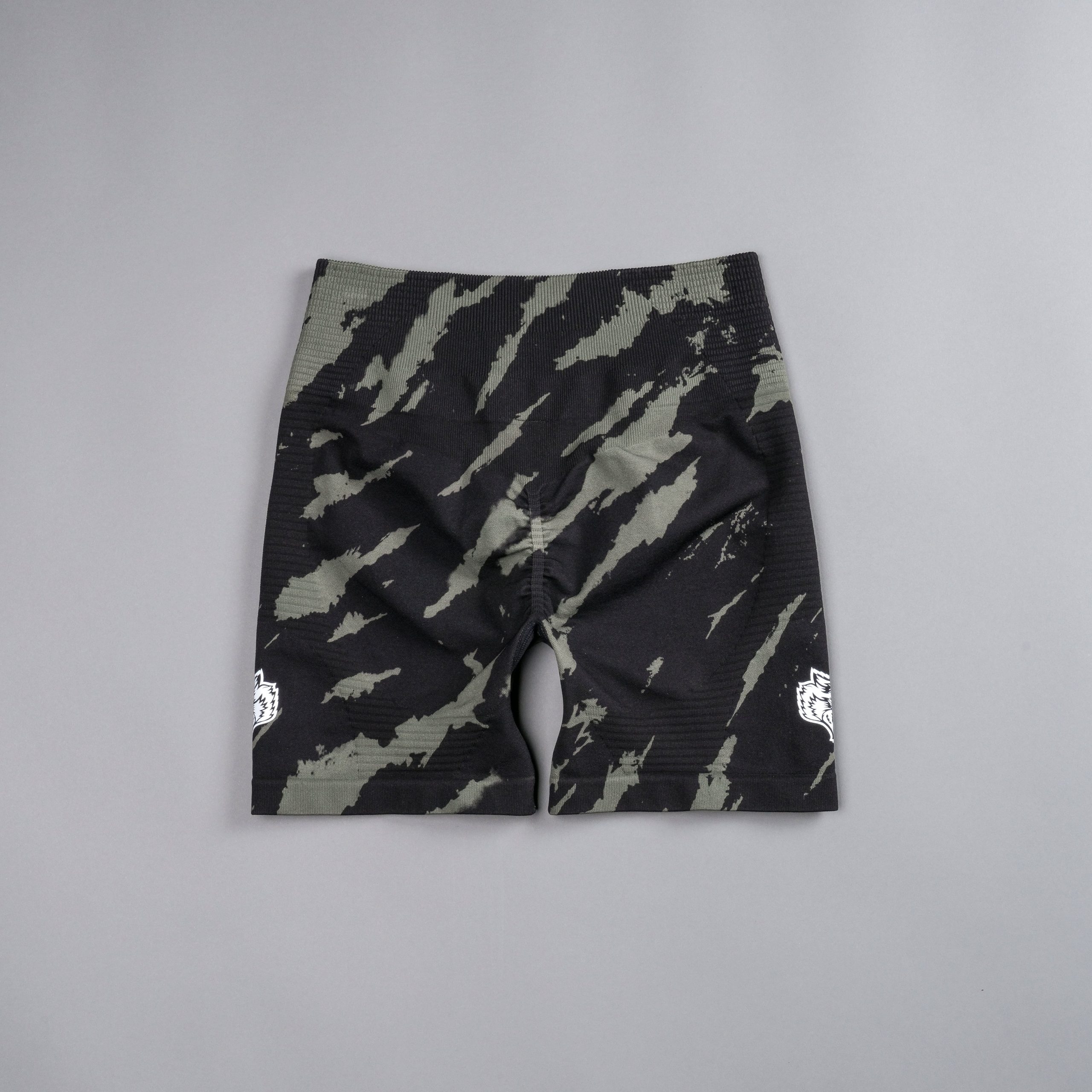 Wolves Forever Everson Seamless Valencourt Shorts in Pine Green/Black Native Camo - Image 4