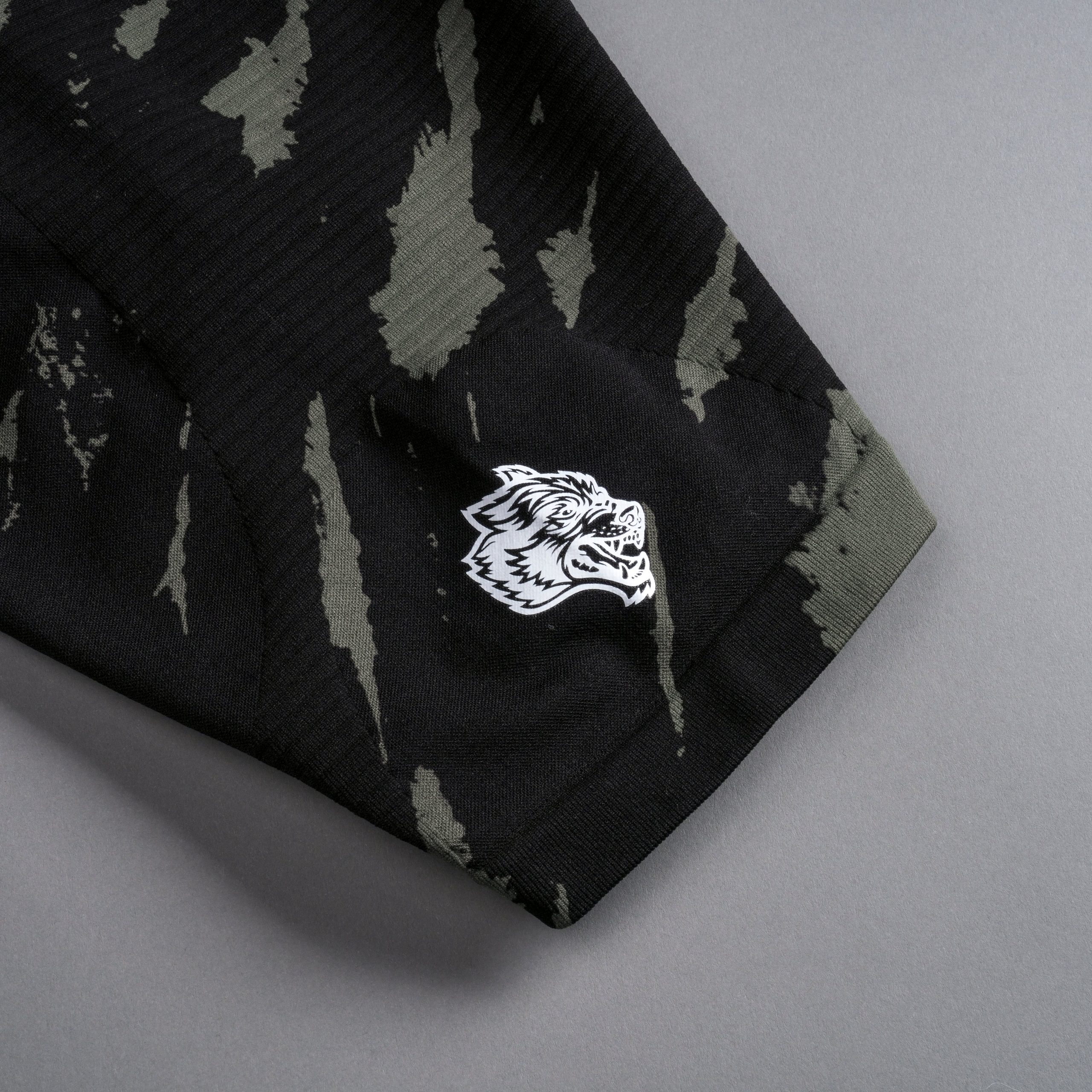 Wolves Forever Everson Seamless Valencourt Shorts in Pine Green/Black Native Camo - Image 11