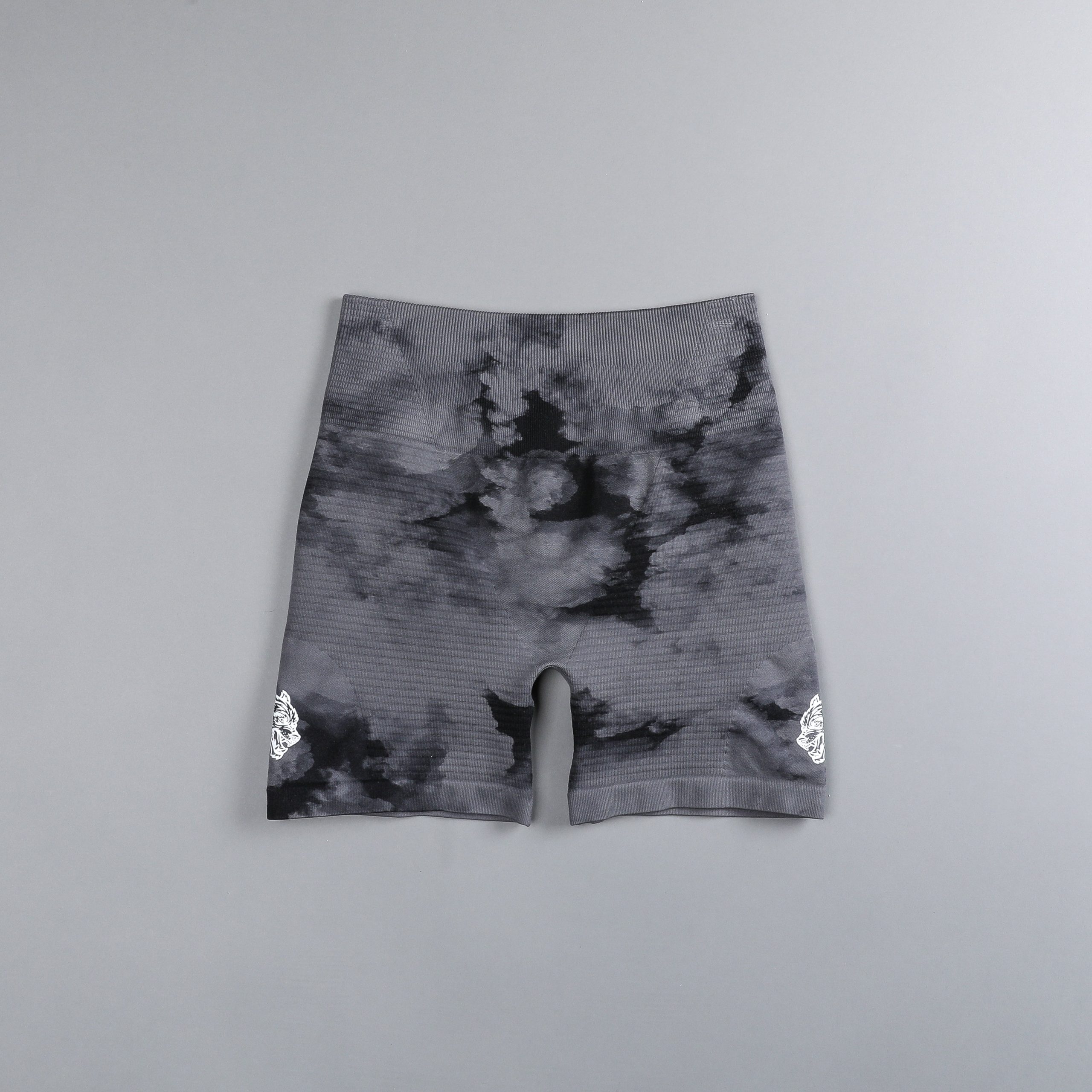 Dual Everson Seamless Valencourt Shorts in Black Ghost Clouds - Image 3
