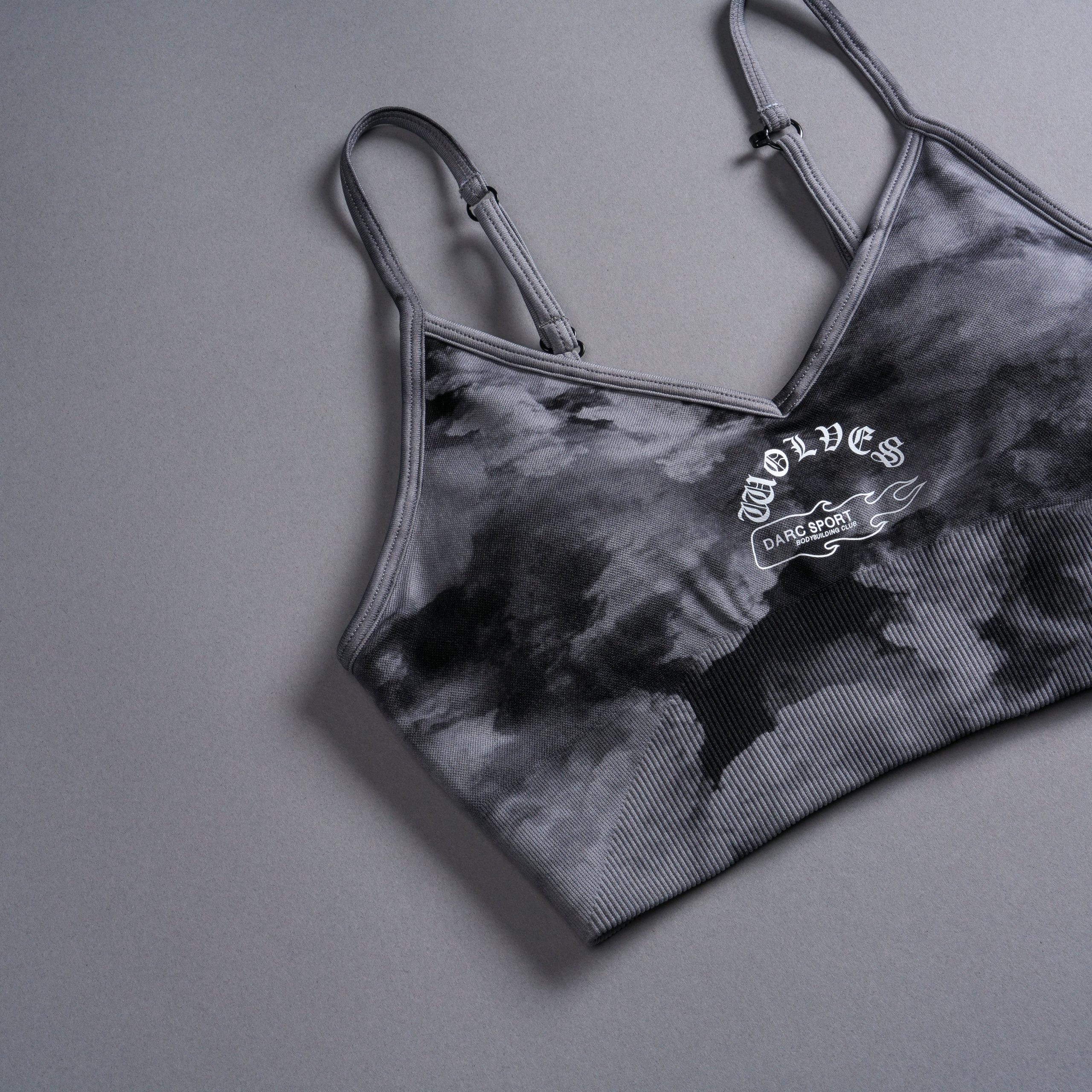 Riders Everson Seamless Sports Bra in Black Ghost Clouds - Image 8