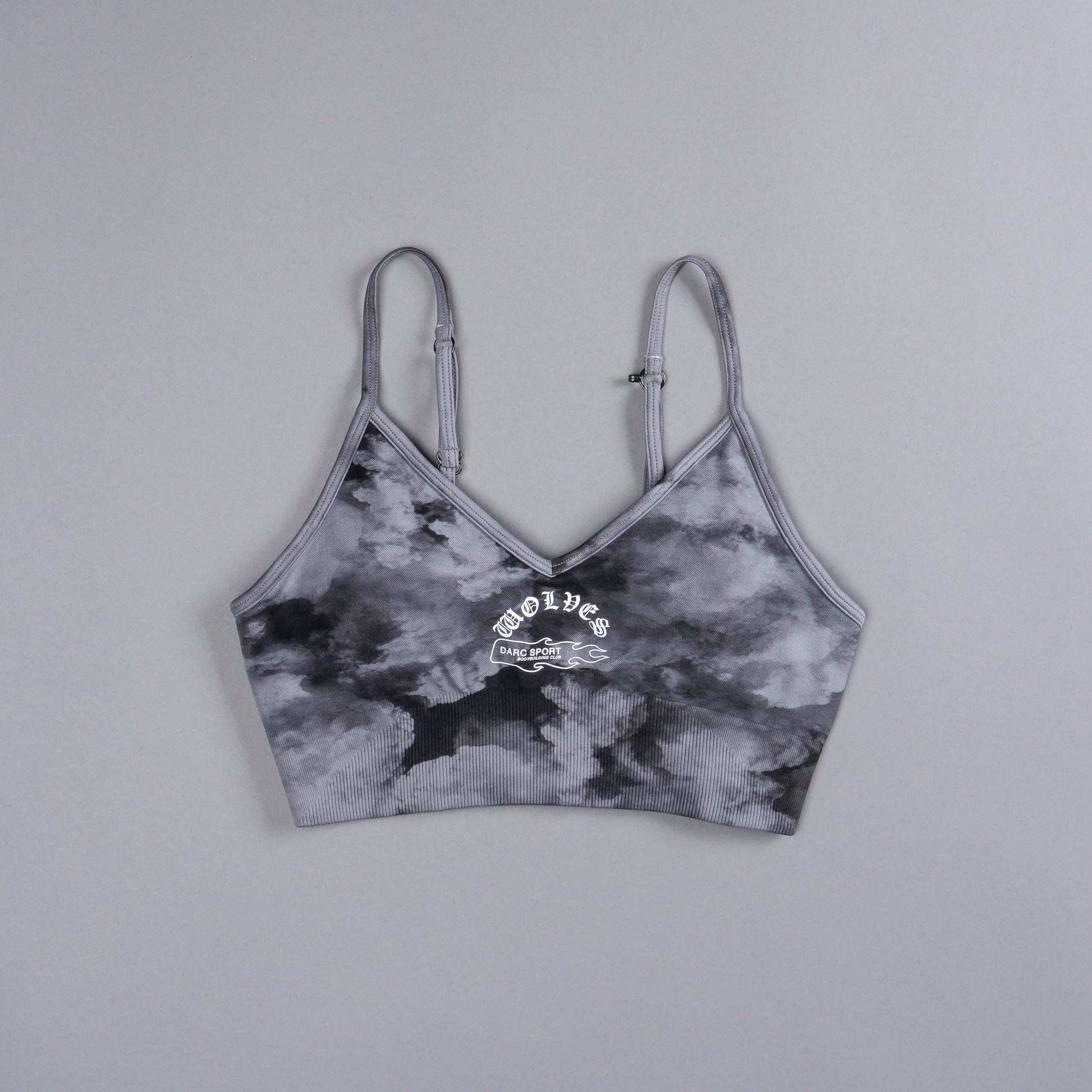Riders Everson Seamless Sports Bra in Black Ghost Clouds - Image 3