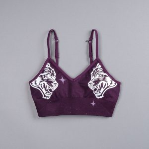 Dual Darc ScriptEverson Seamless Sports Bra in Plum Starry Night