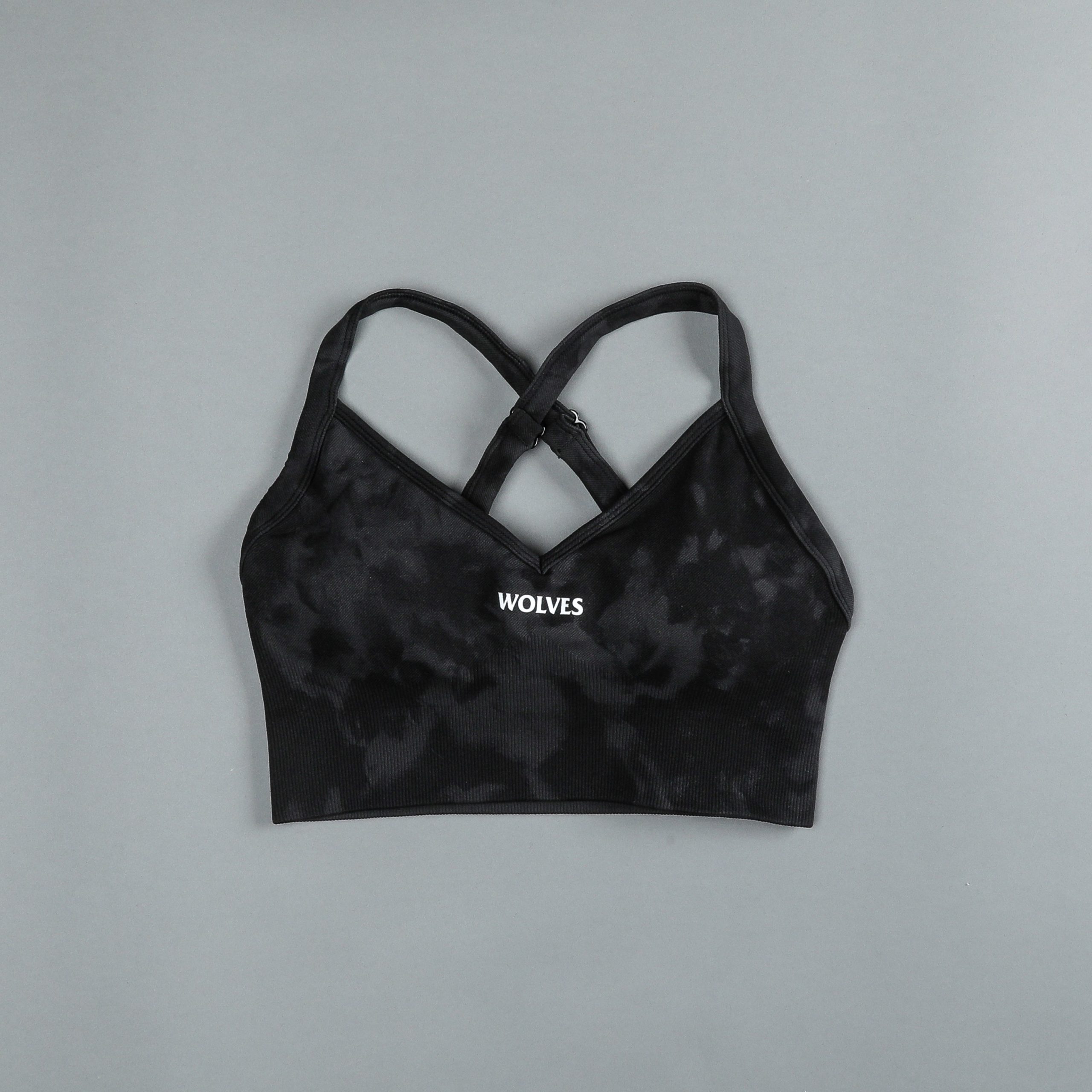 Hardcore Everson Seamless Sierra Bra in Tonal Black Jumbo Marble - Image 3