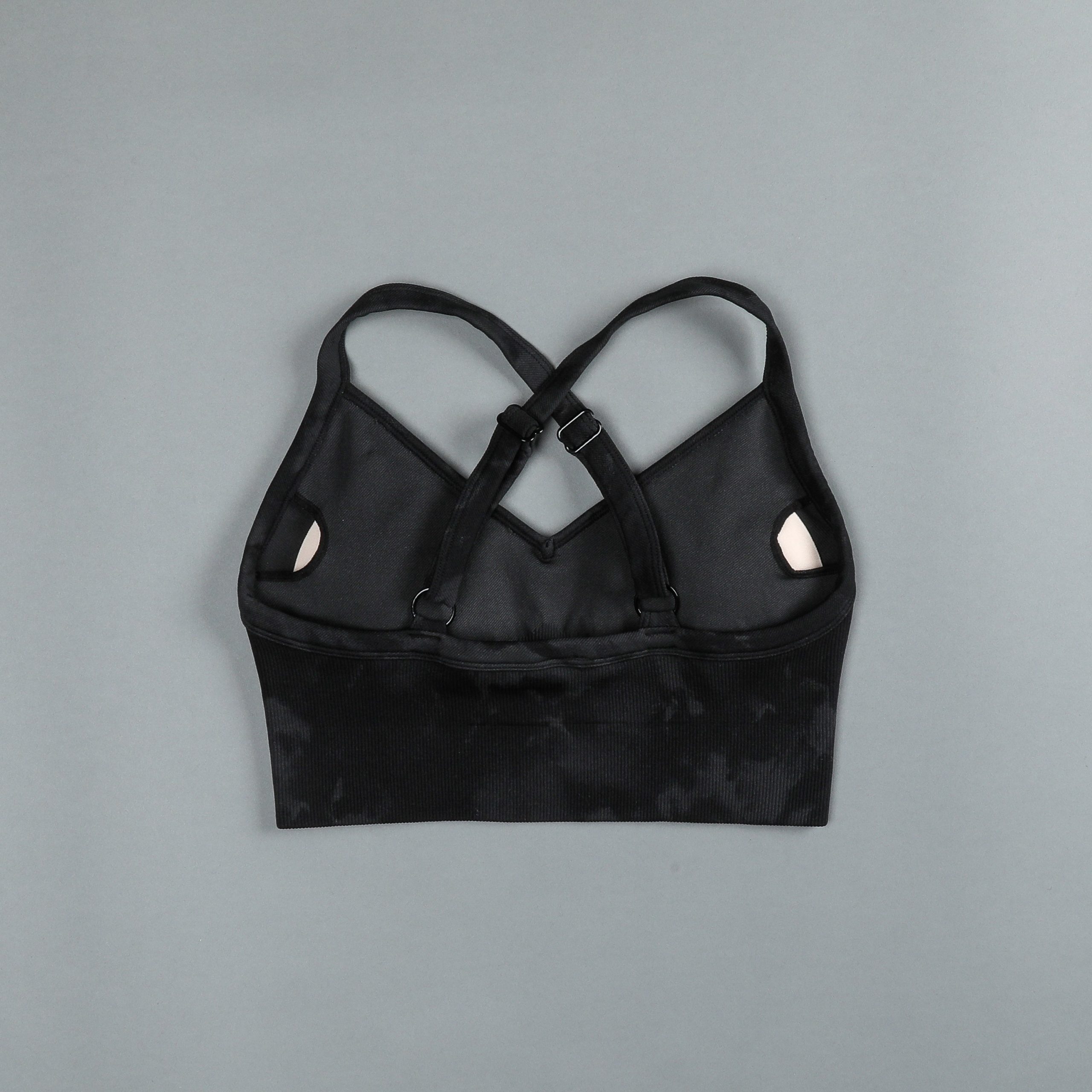 Hardcore Everson Seamless Sierra Bra in Tonal Black Jumbo Marble - Image 4