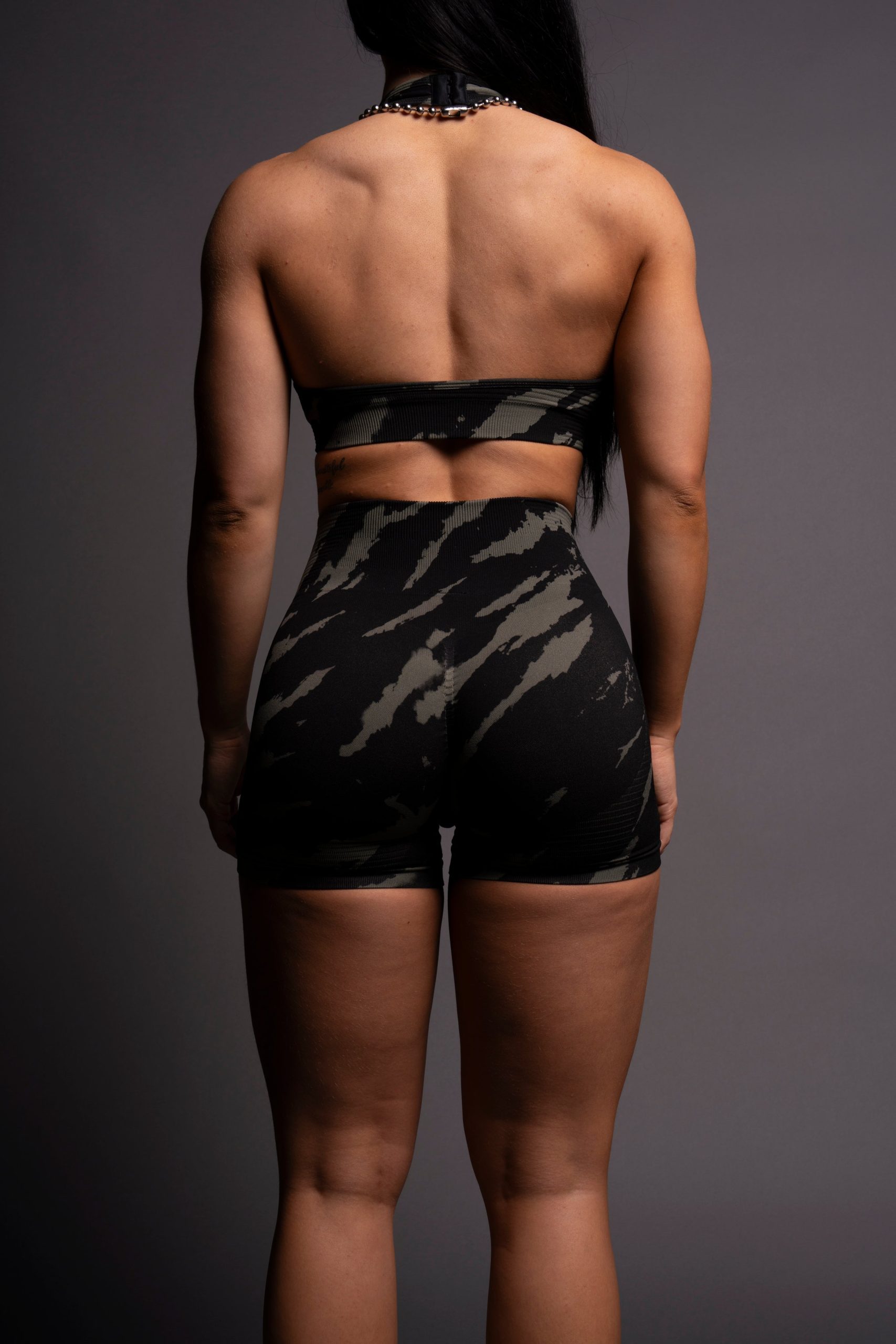 Wolves Forever Everson Seamless Valencourt Shorts in Pine Green/Black Native Camo - Image 6
