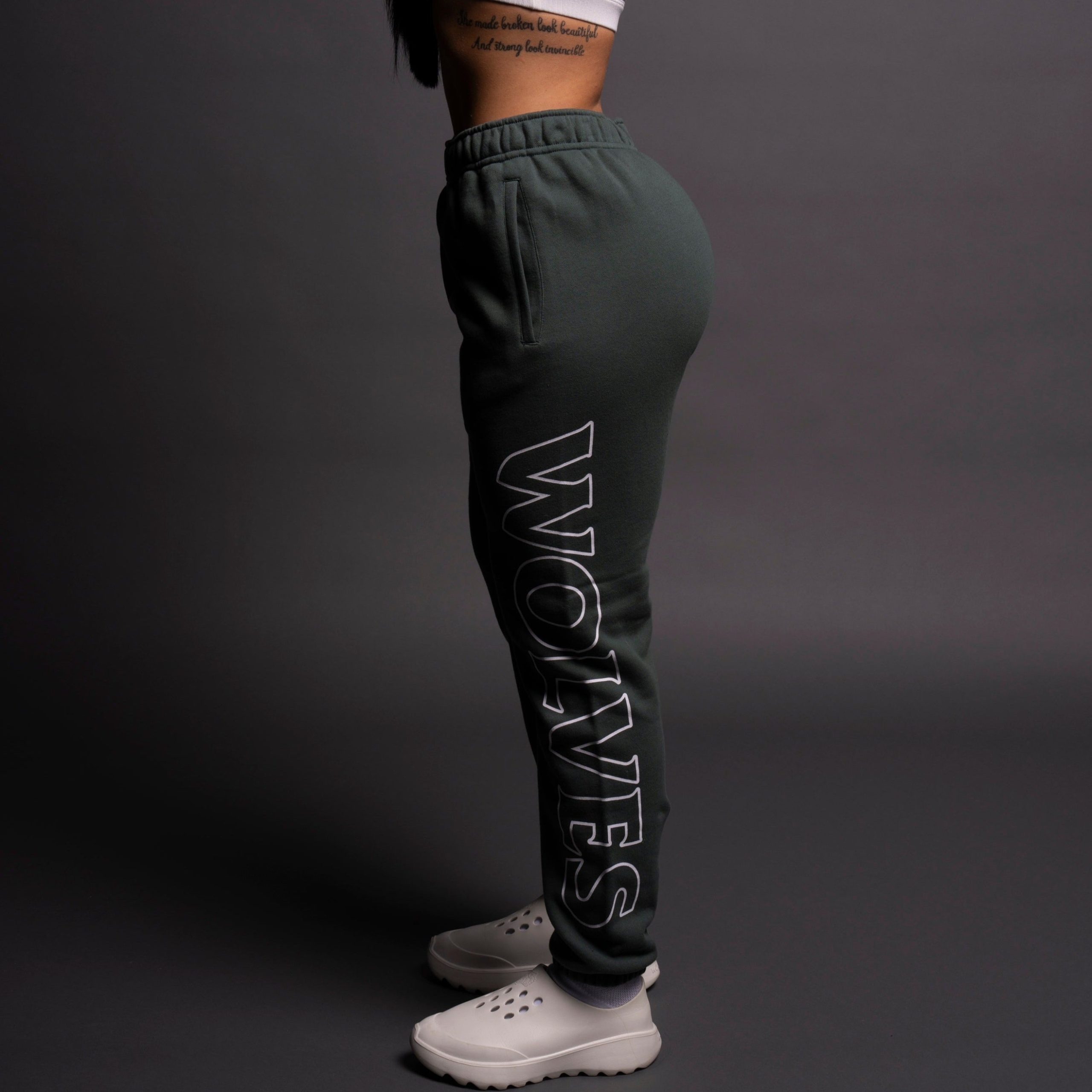 Hardcore She Post Lounge Sweats in Norse Green - Image 2
