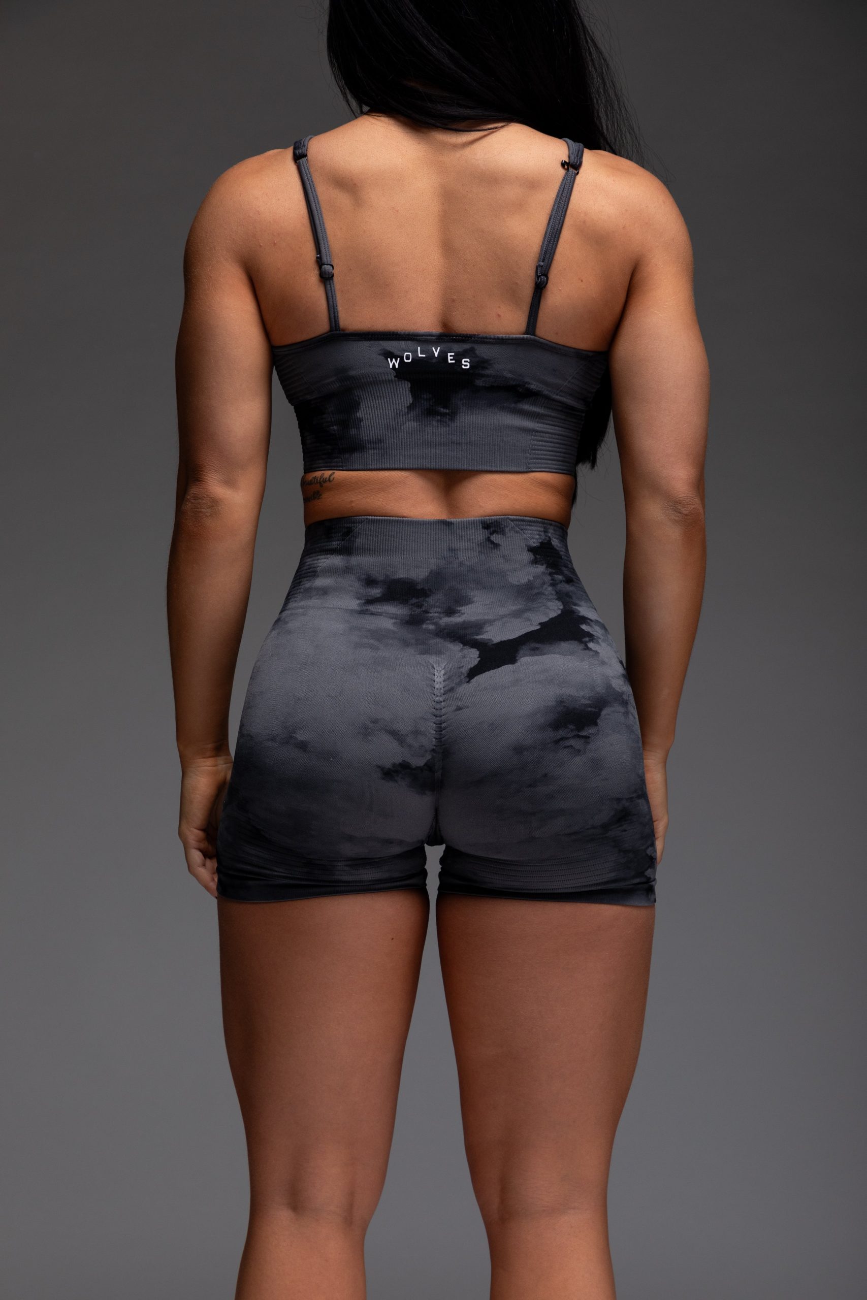 Dual Everson Seamless Valencourt Shorts in Black Ghost Clouds - Image 7