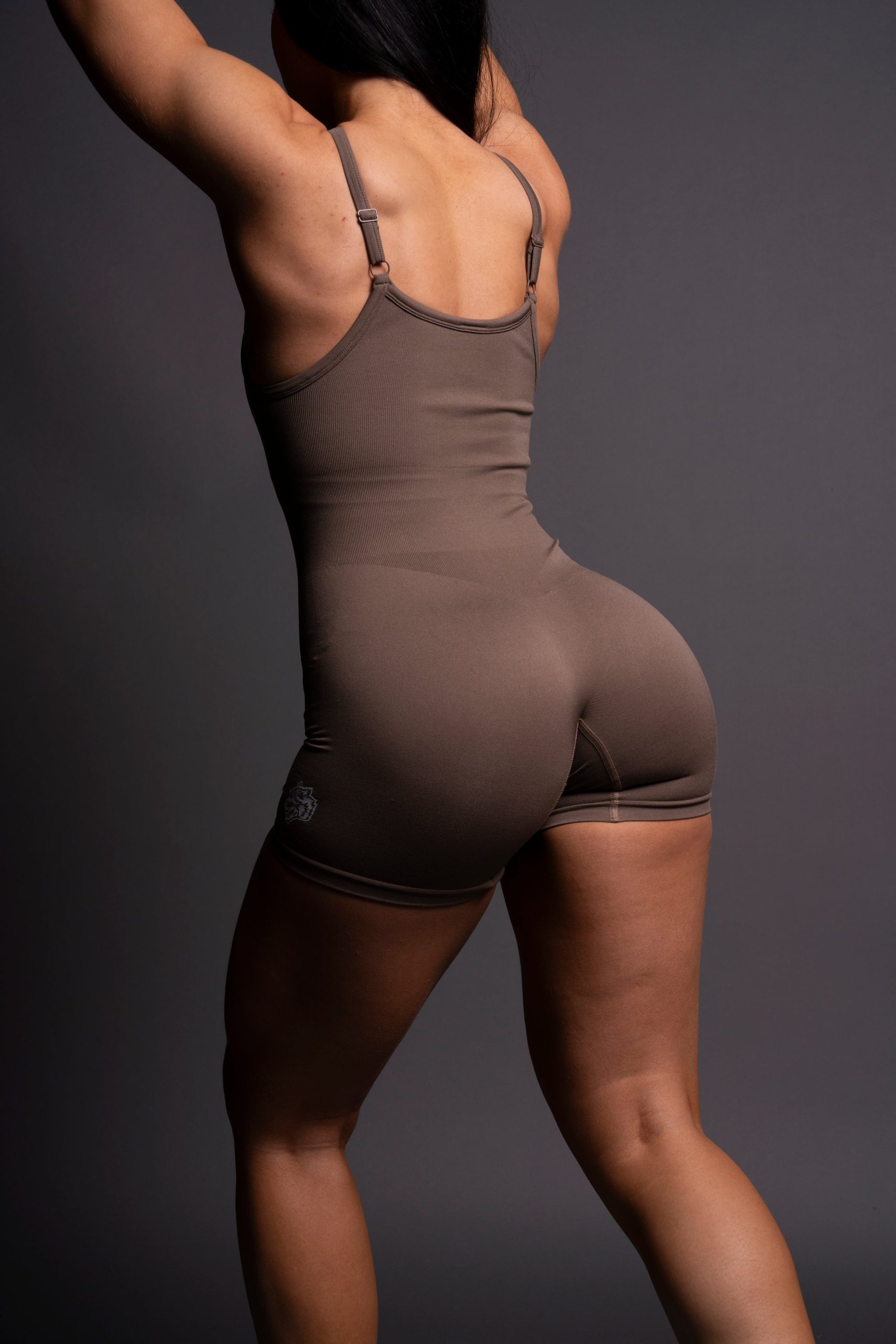 Western Wolves Sonya Seamless Bodysuit in Mojave Brown - Image 6
