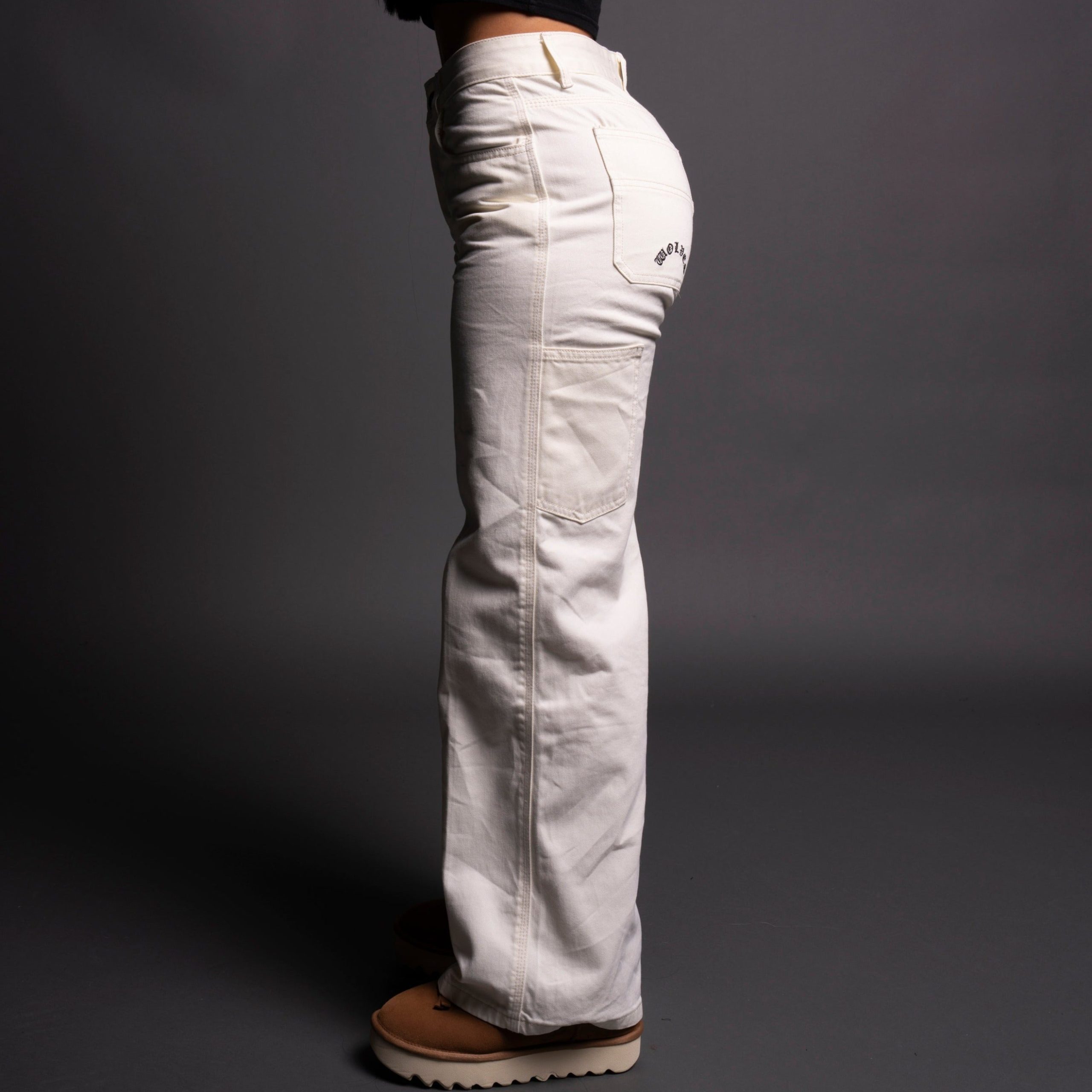 Chopper Lira Denim She Carpenter Pants in Cream - Image 2