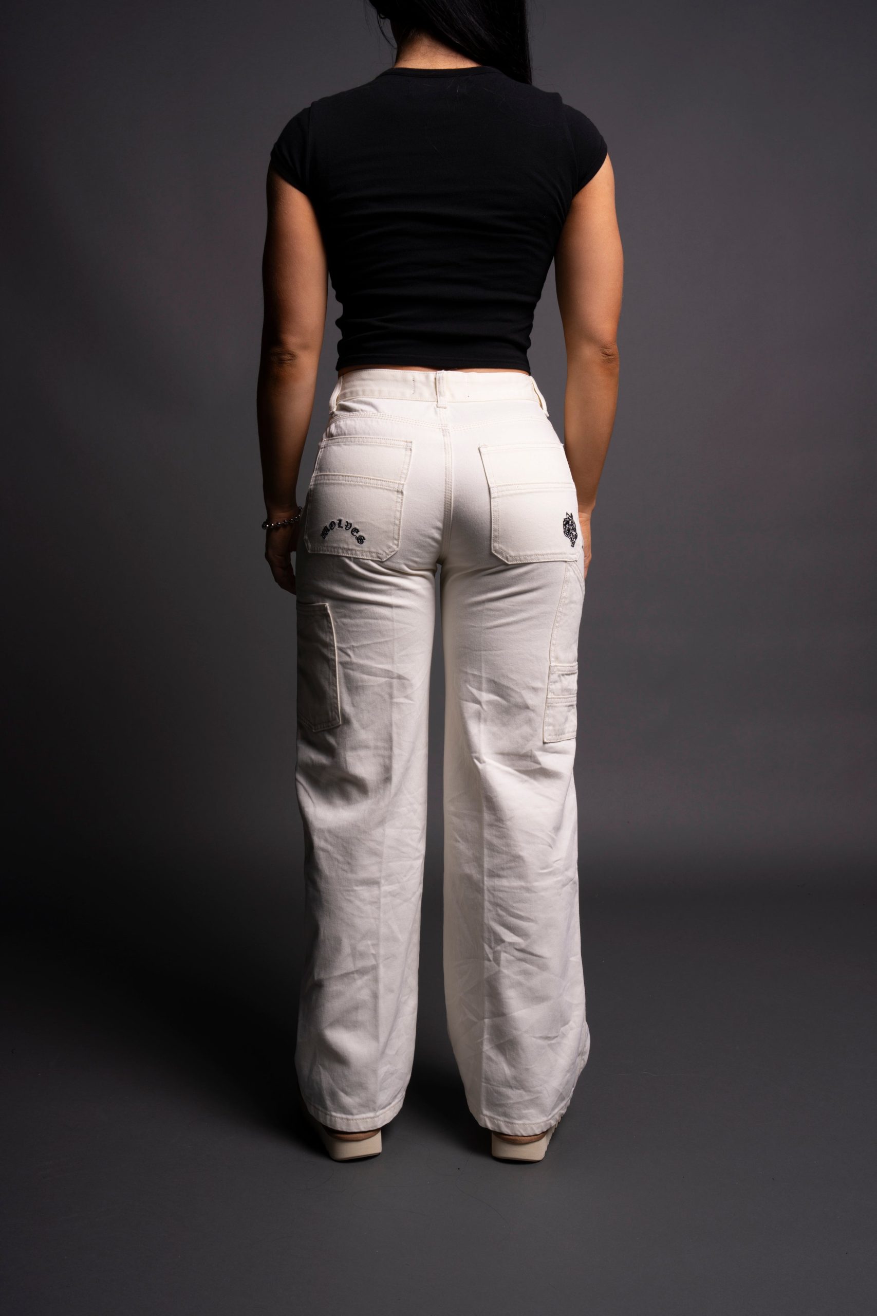 Chopper Lira Denim She Carpenter Pants in Cream - Image 8