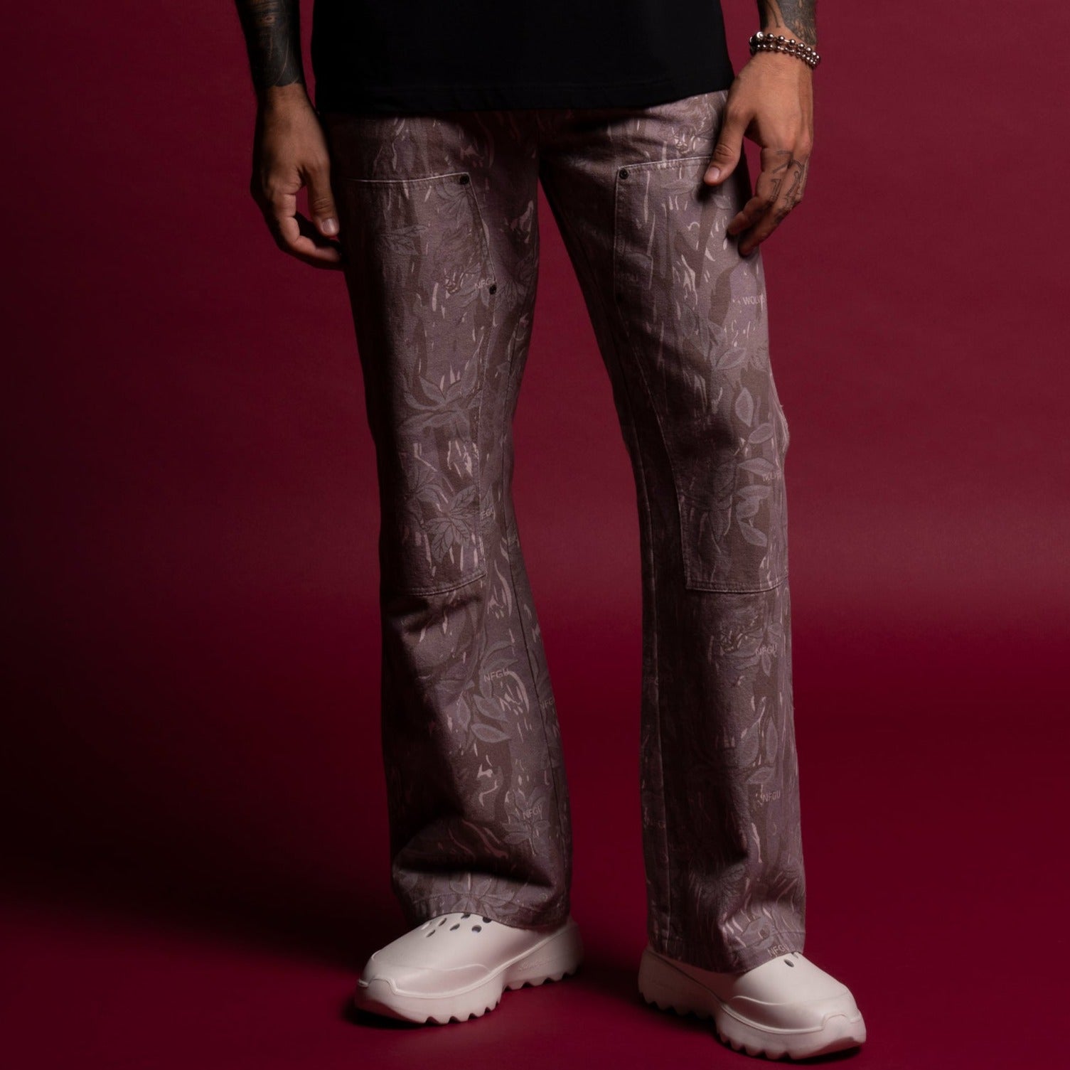 Chopper Hoffa Flare Pants in Oak Norse Camo - Image 2