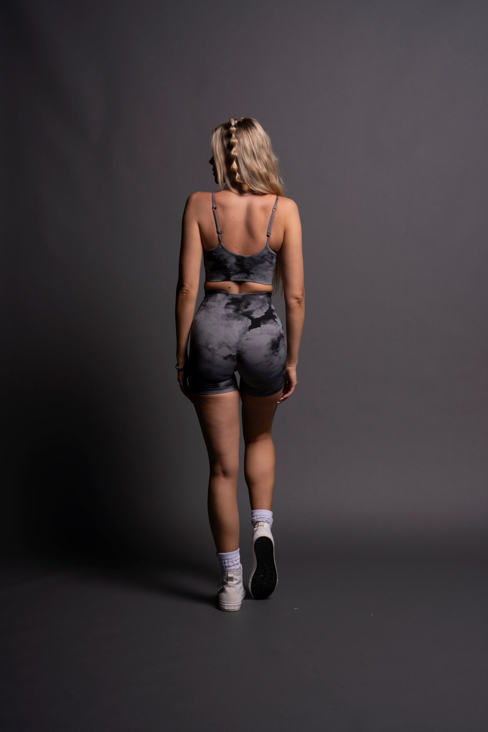 Riders Everson Seamless Sports Bra in Black Ghost Clouds - Image 6