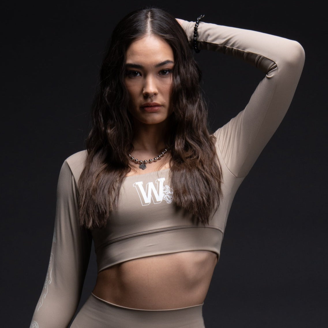 Marked L/S Jade Energy Top in Taupe