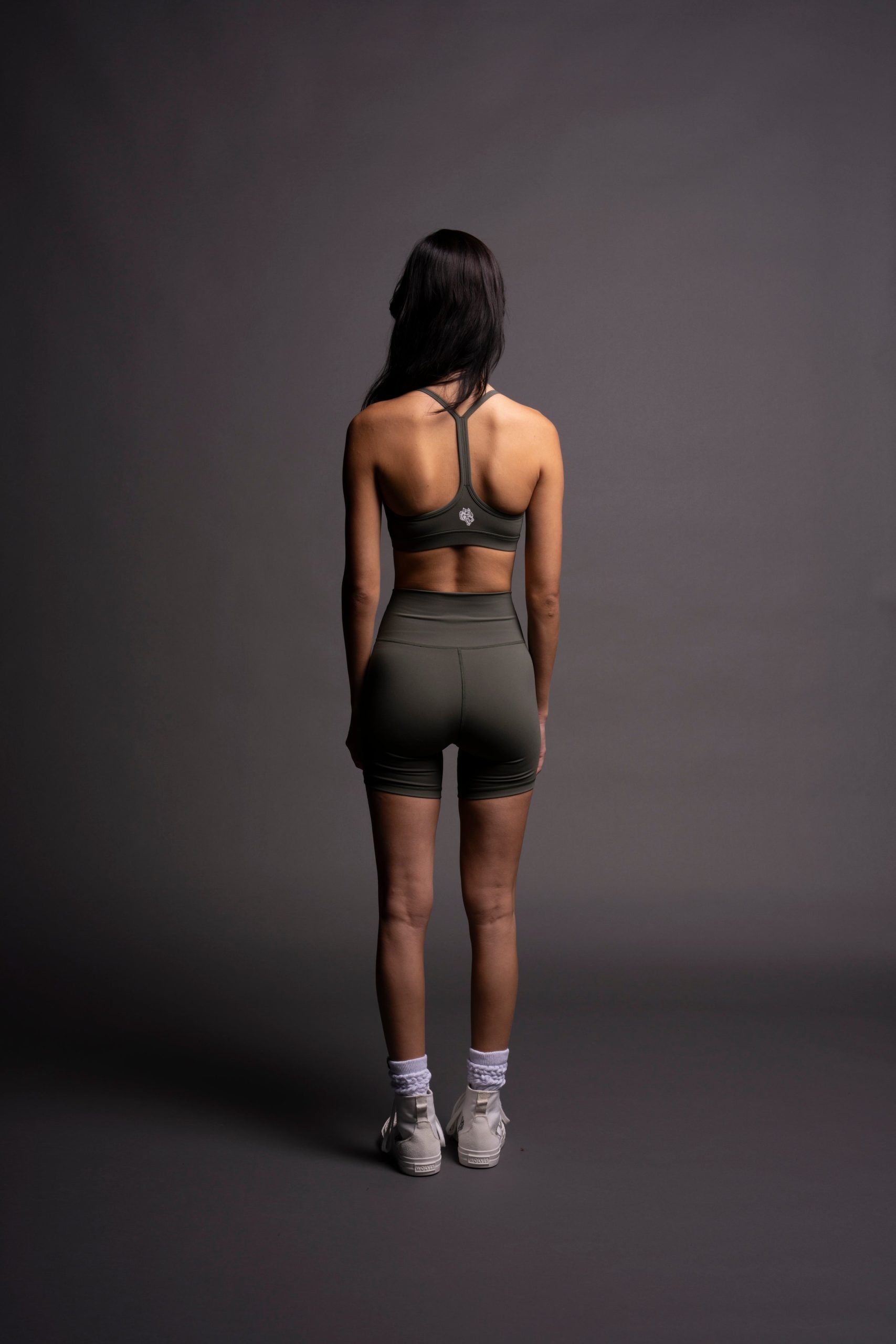 Wolf Kanji Energy Everyday Sports Bra in Pine Green - Image 6