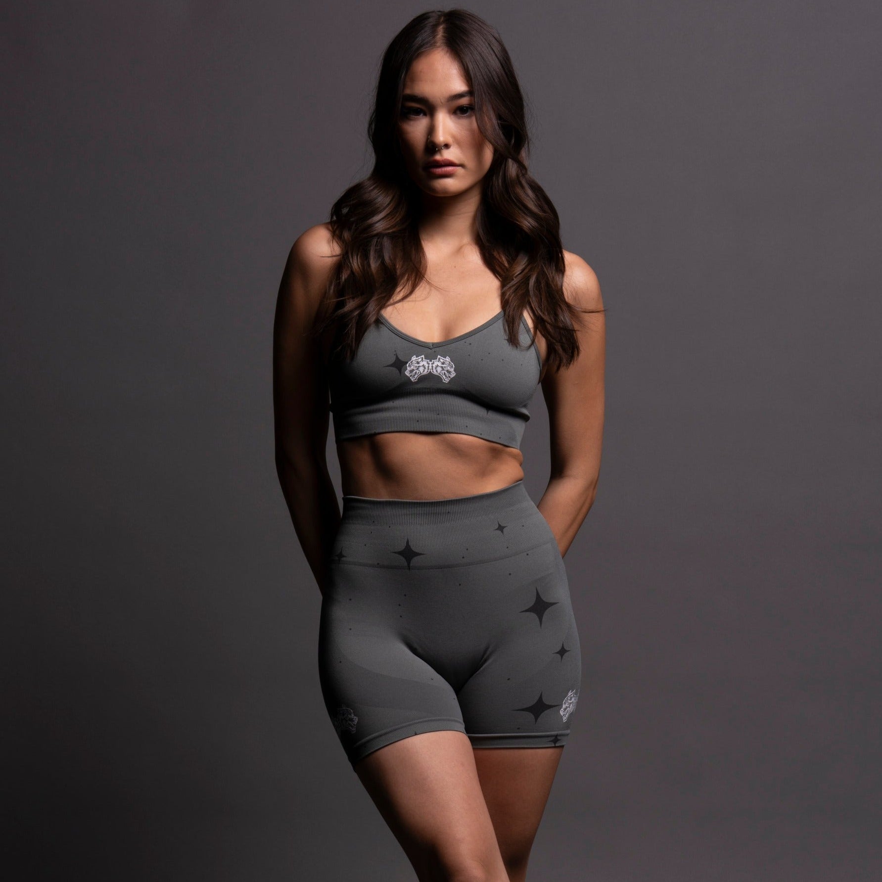 IYKYK Everson Seamless Sports Bra in Greek Stone Starry Night - Image 2