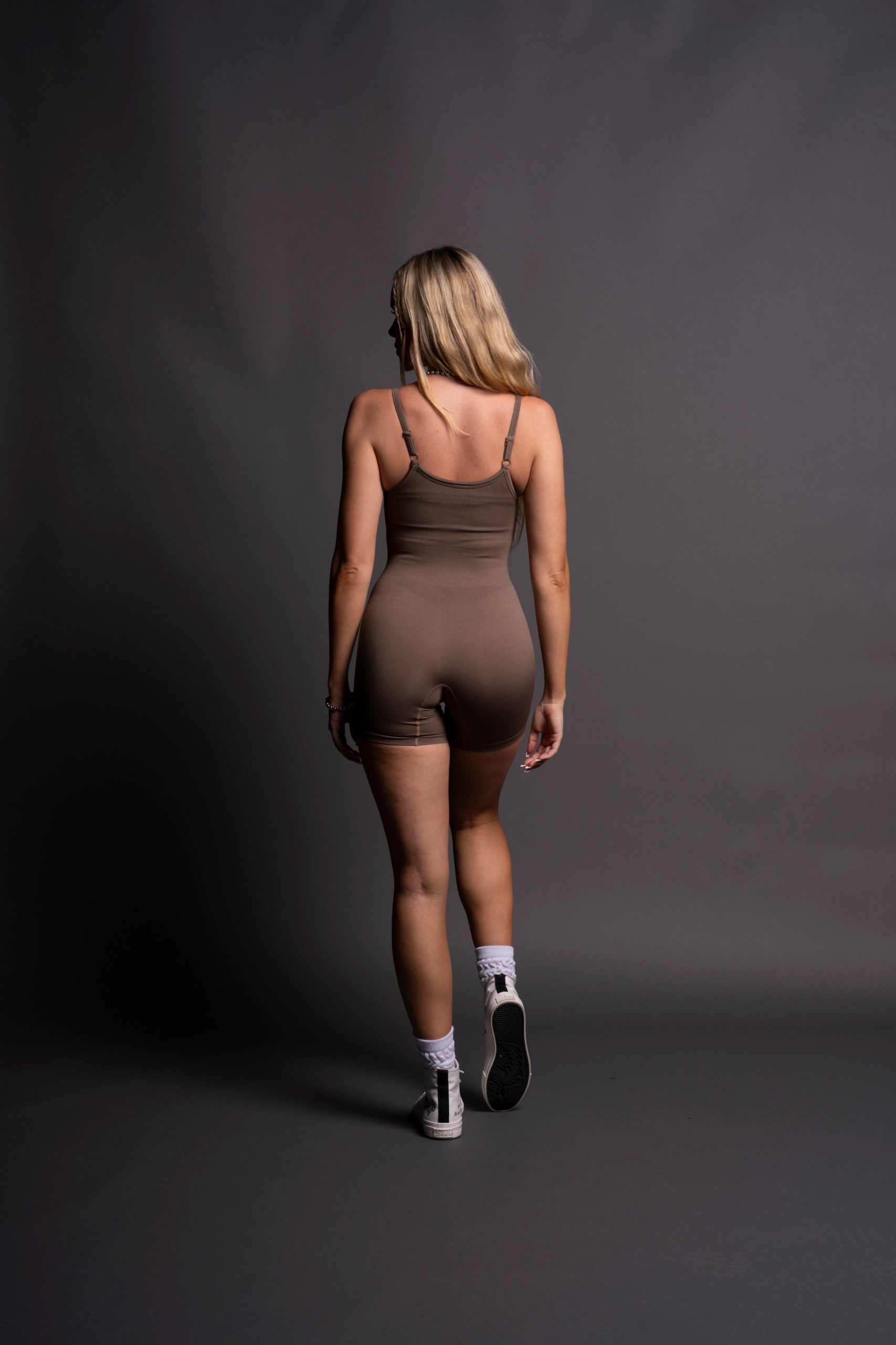 Western Wolves Sonya Seamless Bodysuit in Mojave Brown - Image 7