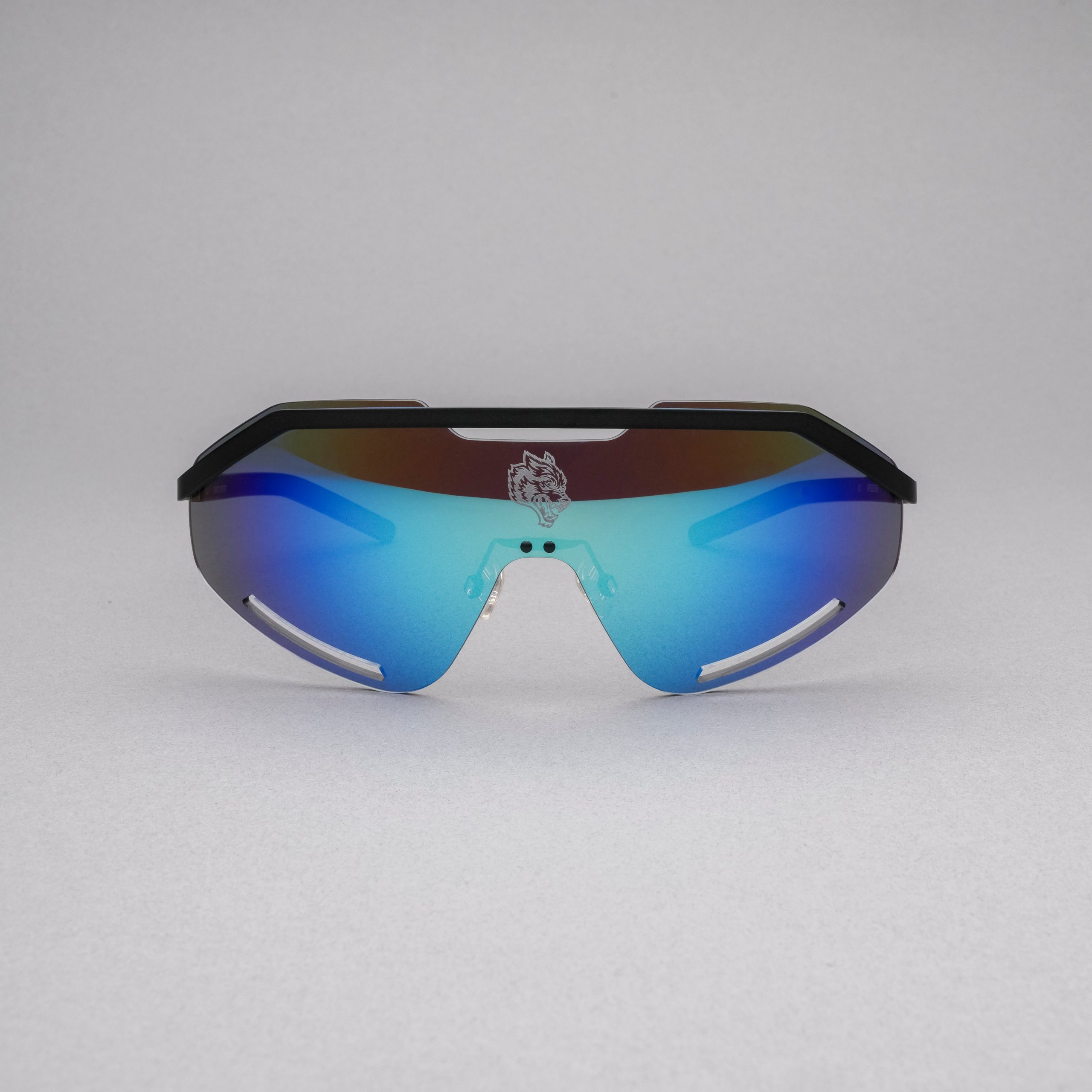 Wolf Head Speeder Glasses in Blue