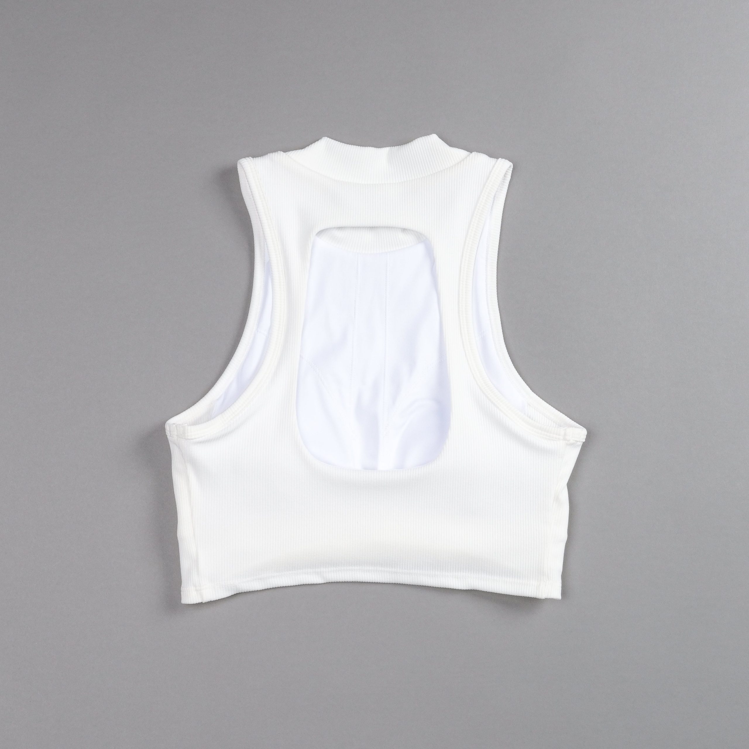 Chopper Romy Mockneck Ribbed Tank in White - Image 4
