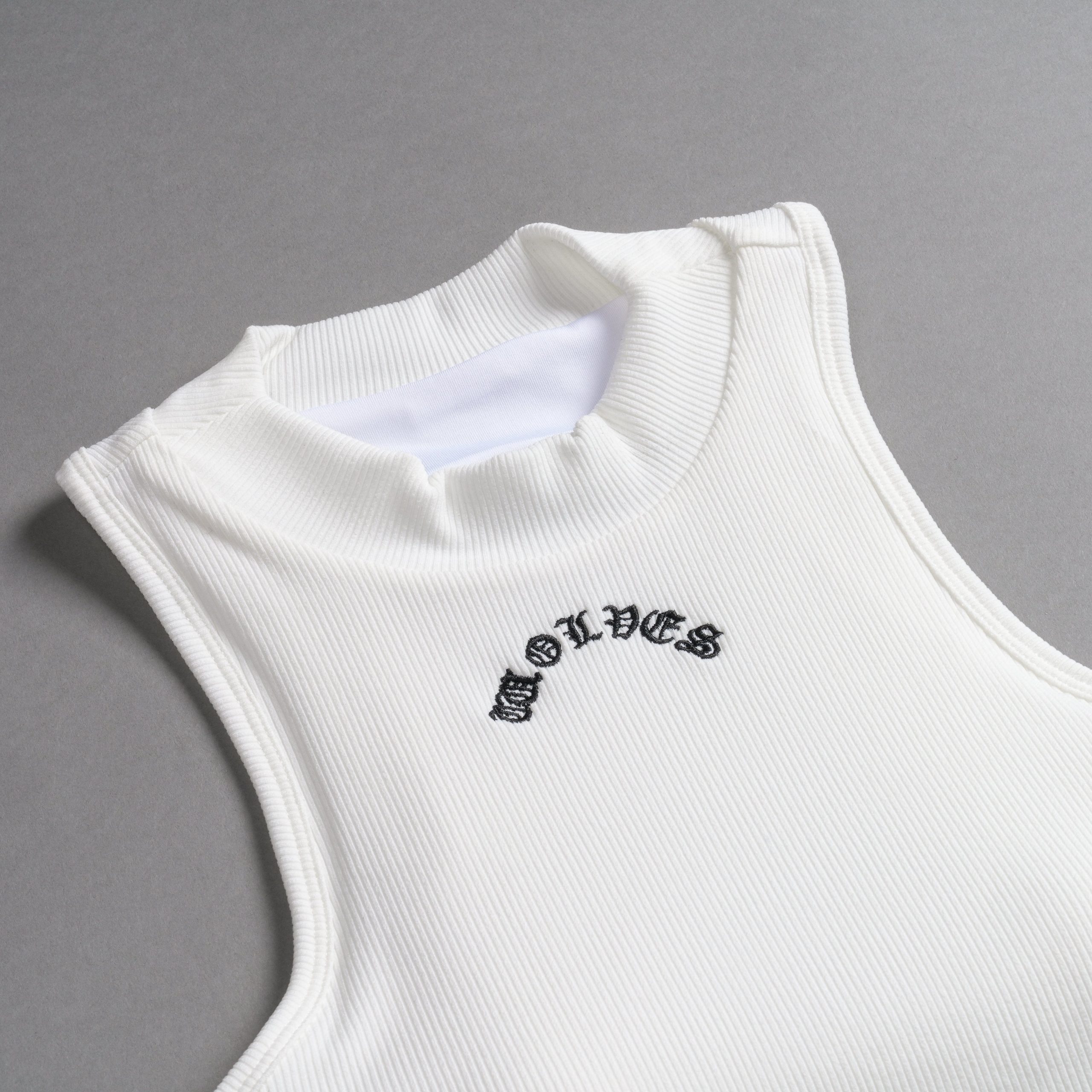 Chopper Romy Mockneck Ribbed Tank in White - Image 8